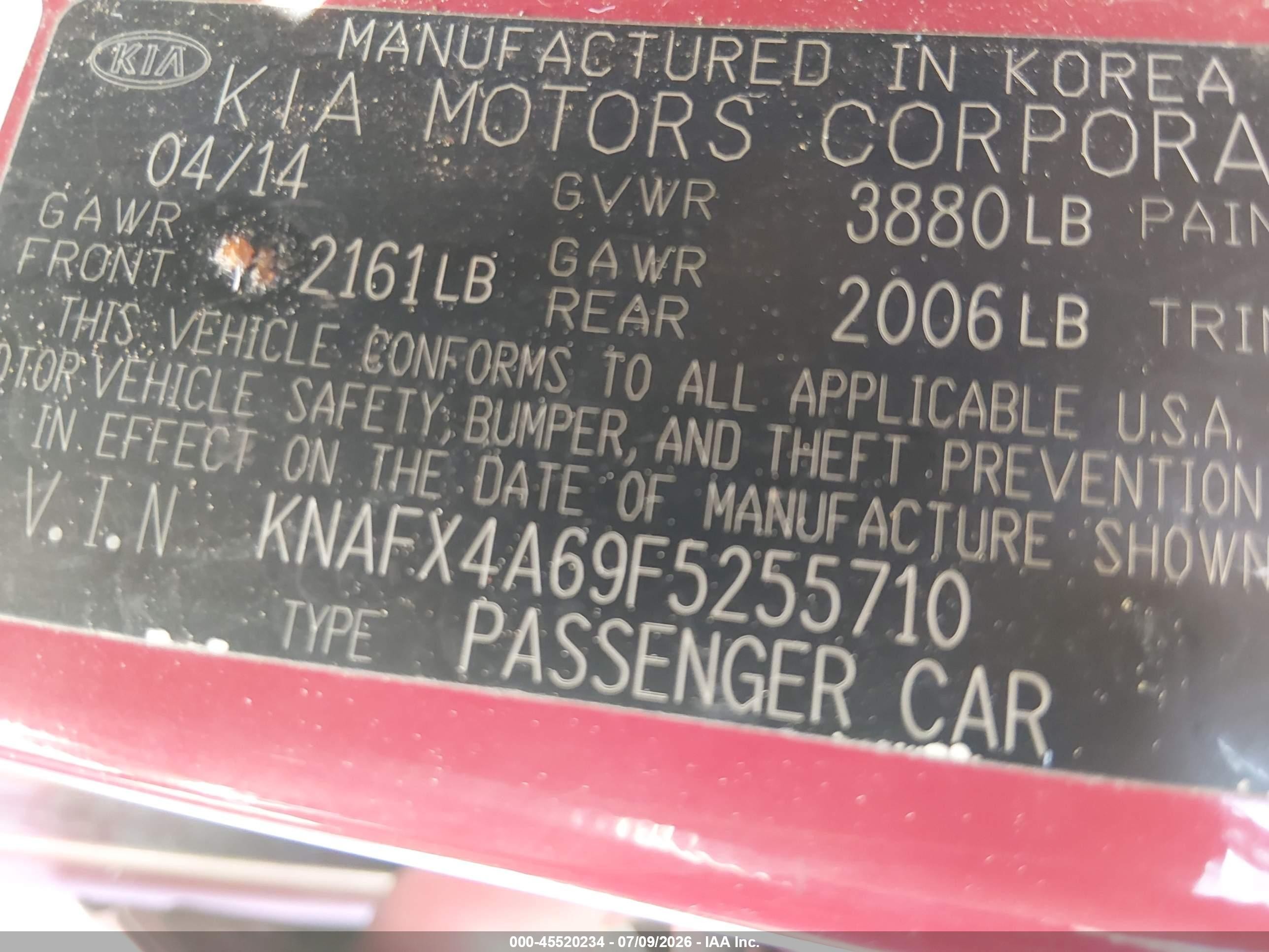 2015 Kia Forte Lx Красный vin: KNAFX4A69F5255710