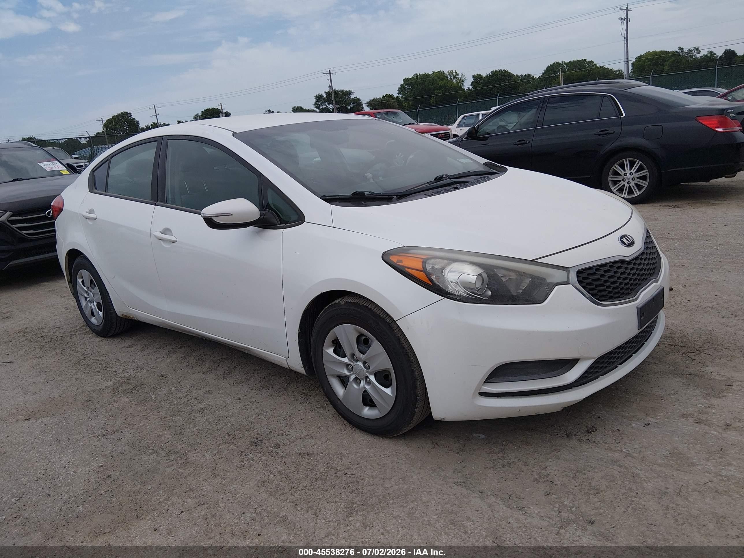 2015 Kia Forte Lx White vin: KNAFX4A69F5281725