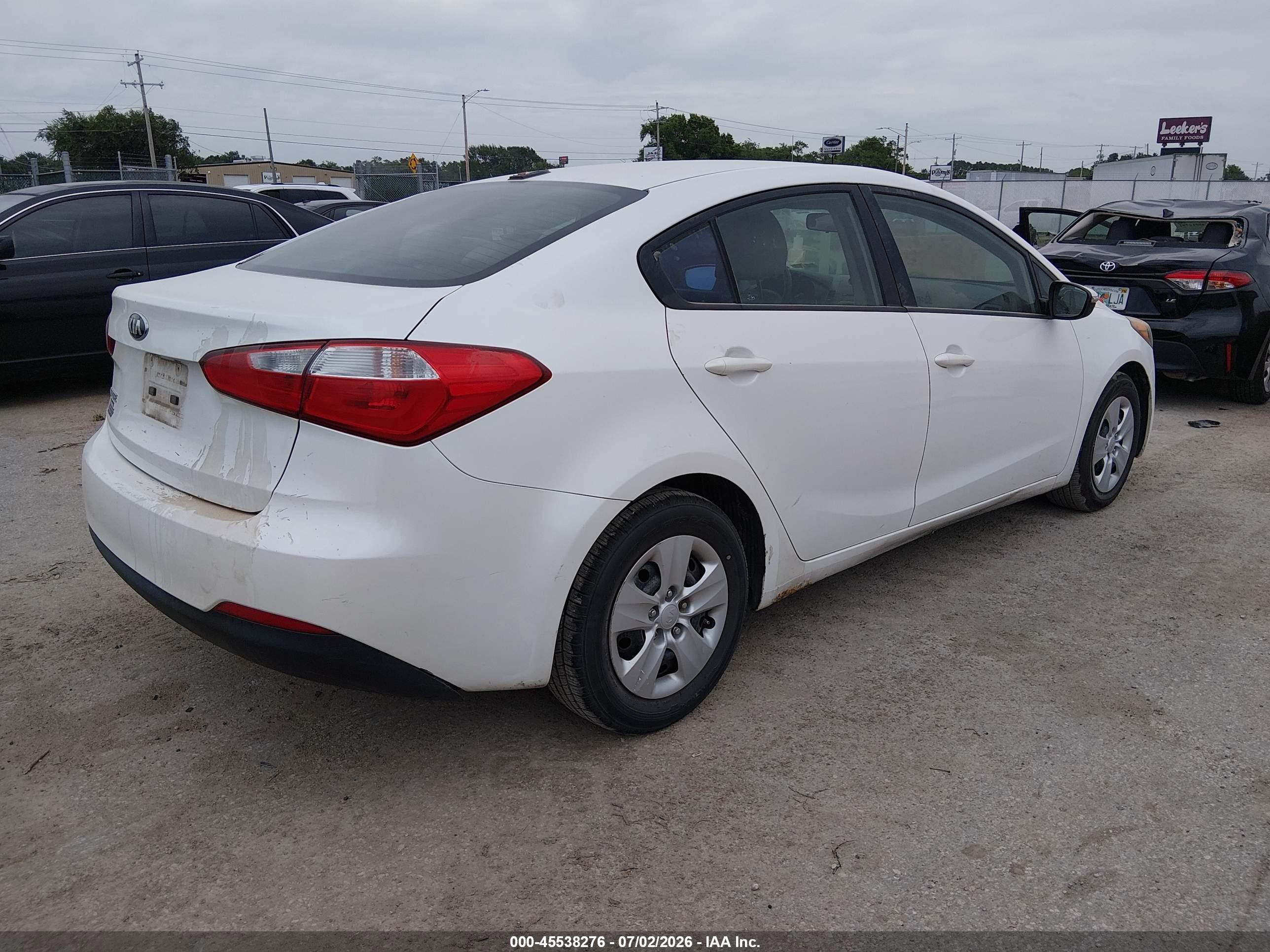 2015 Kia Forte Lx White vin: KNAFX4A69F5281725