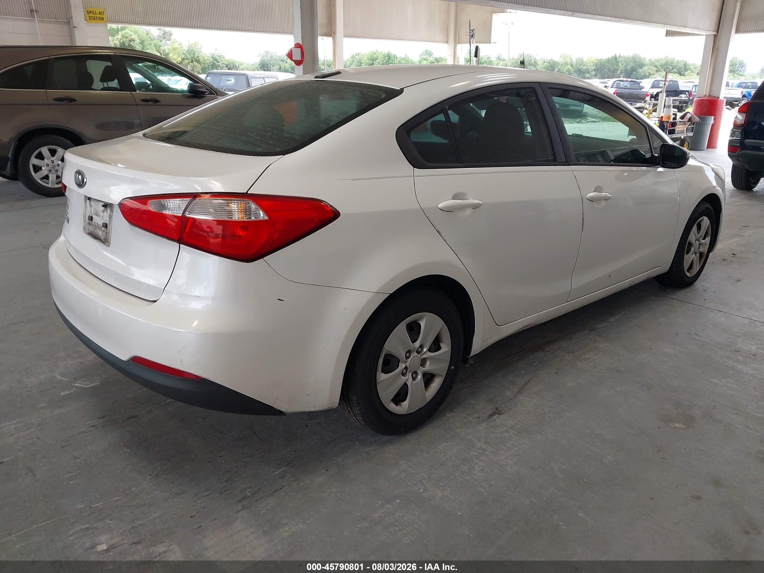 2015 Kia Forte Lx White vin: KNAFX4A69F5323889