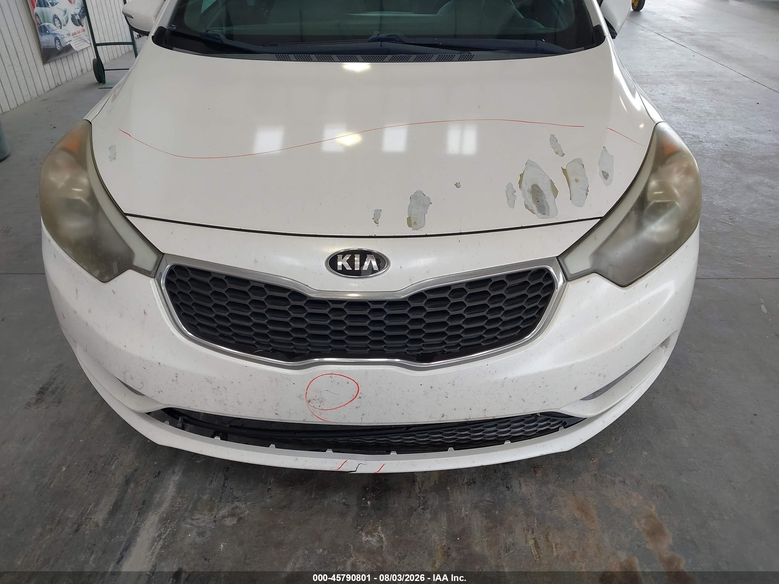 2015 Kia Forte Lx White vin: KNAFX4A69F5323889