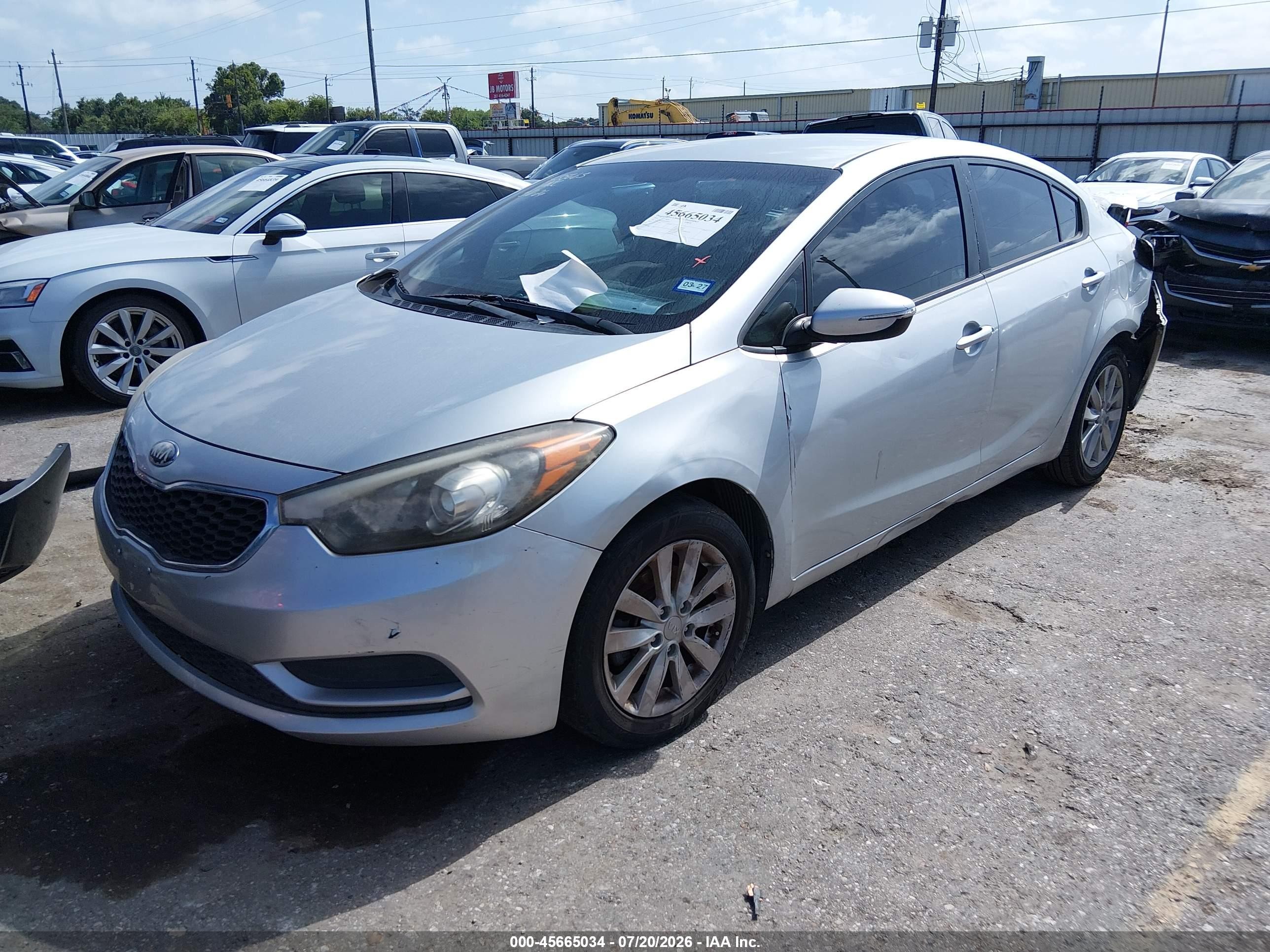 2014 Kia Forte Lx Silver vin: KNAFX4A6XE5078552