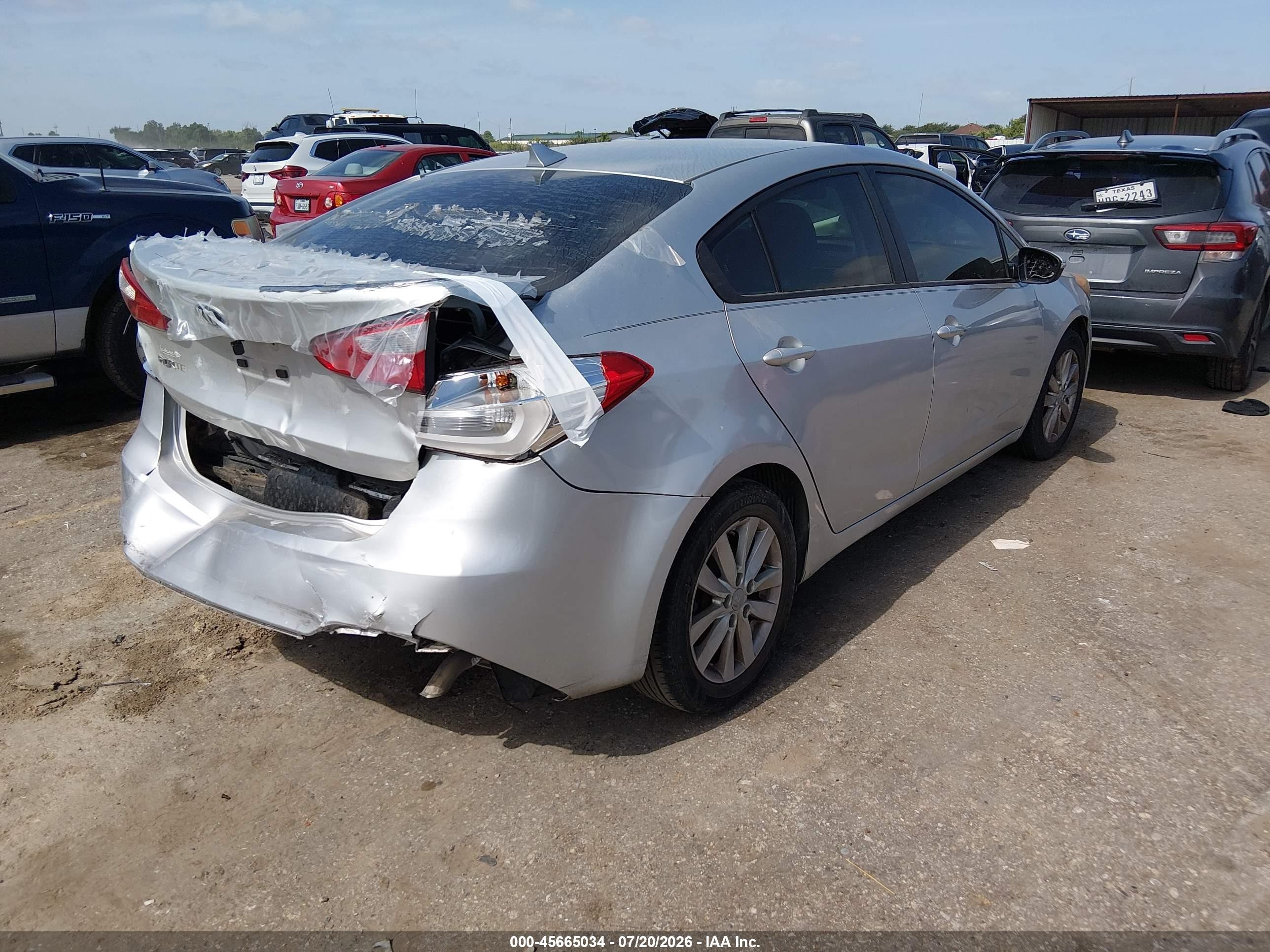 2014 Kia Forte Lx Silver vin: KNAFX4A6XE5078552