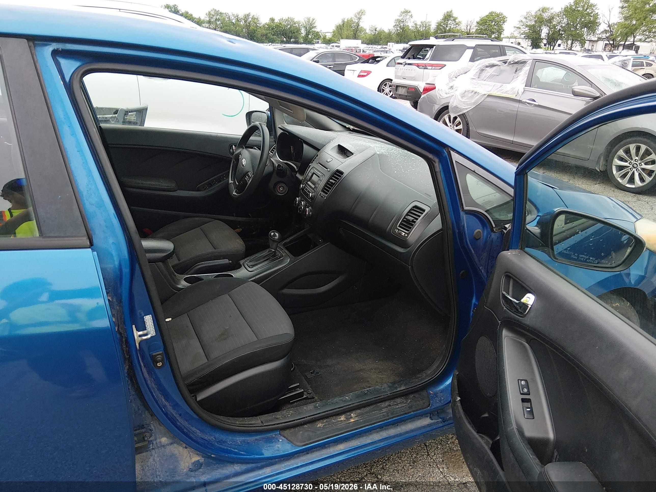 2014 Kia Forte Lx Blue vin: KNAFX4A6XE5079751