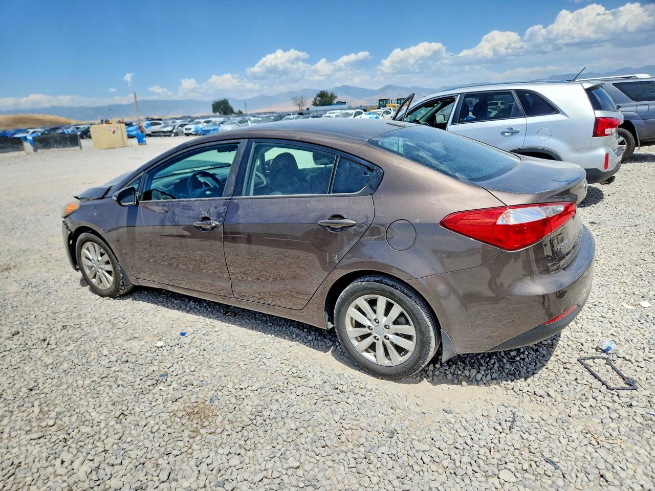 2014 Kia Forte Lx Brown vin: KNAFX4A6XE5237540