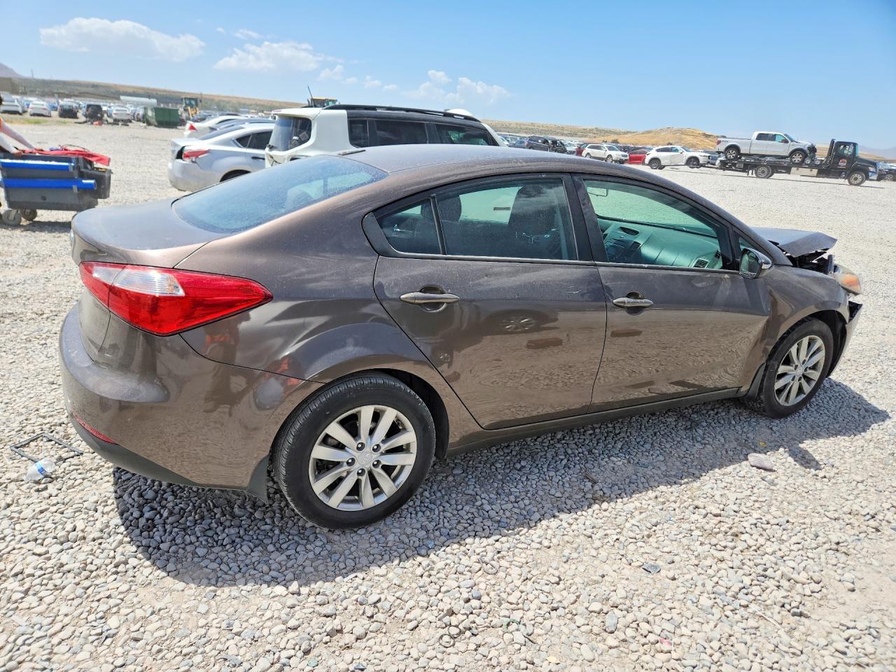 2014 Kia Forte Lx Brown vin: KNAFX4A6XE5237540