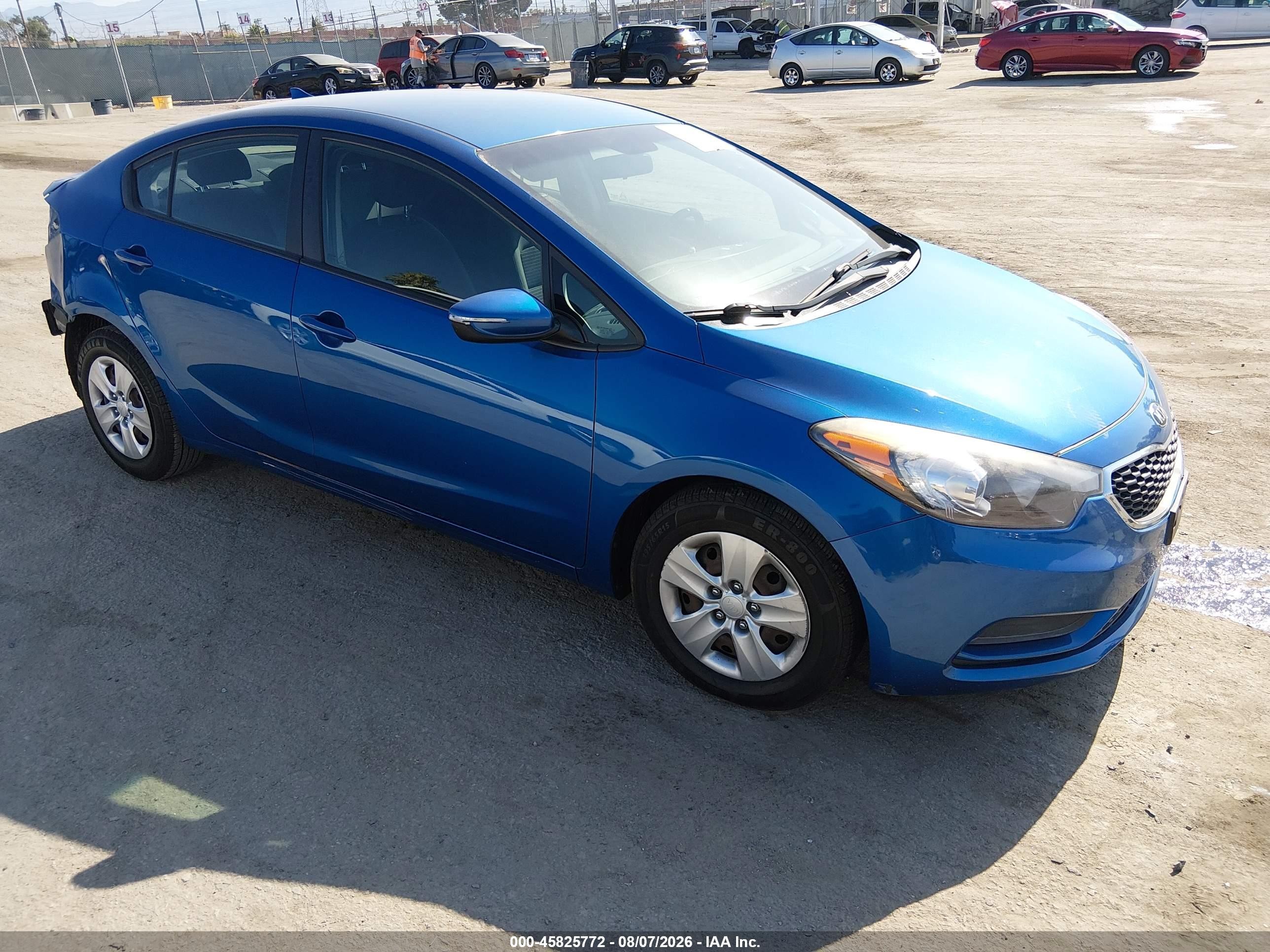 2015 Kia Forte Lx Синий vin: KNAFX4A6XF5278042
