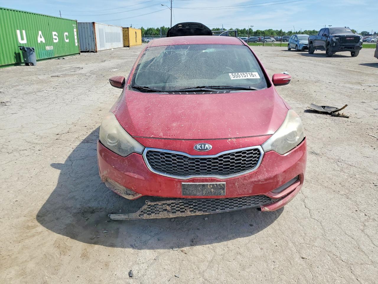 2015 Kia Forte Lx Red vin: KNAFX4A6XF5299506