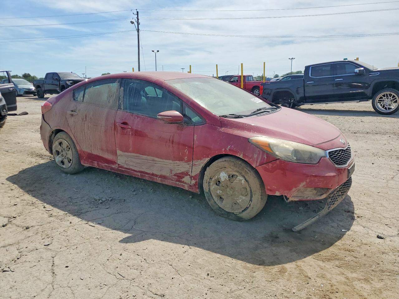 2015 Kia Forte Lx Red vin: KNAFX4A6XF5299506