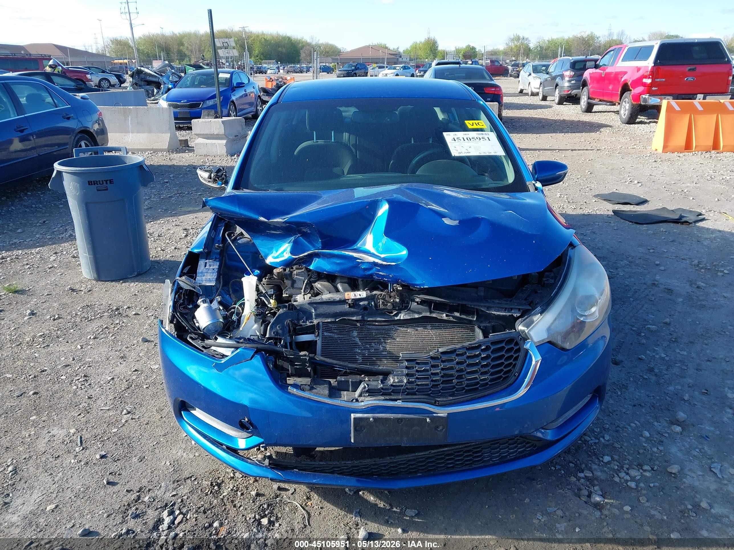 2015 Kia Forte Lx Синий vin: KNAFX4A6XF5332147