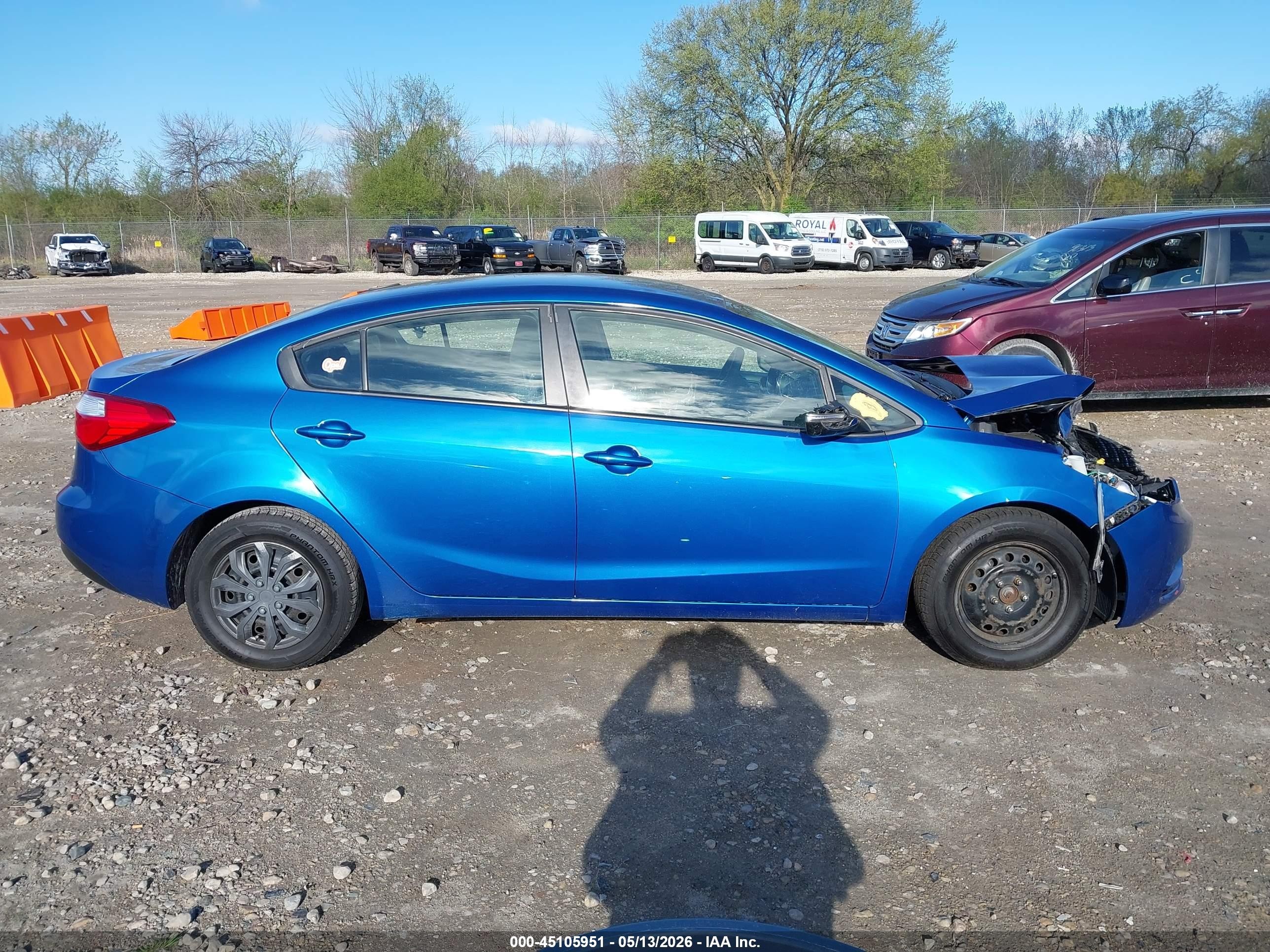 2015 Kia Forte Lx Синий vin: KNAFX4A6XF5332147