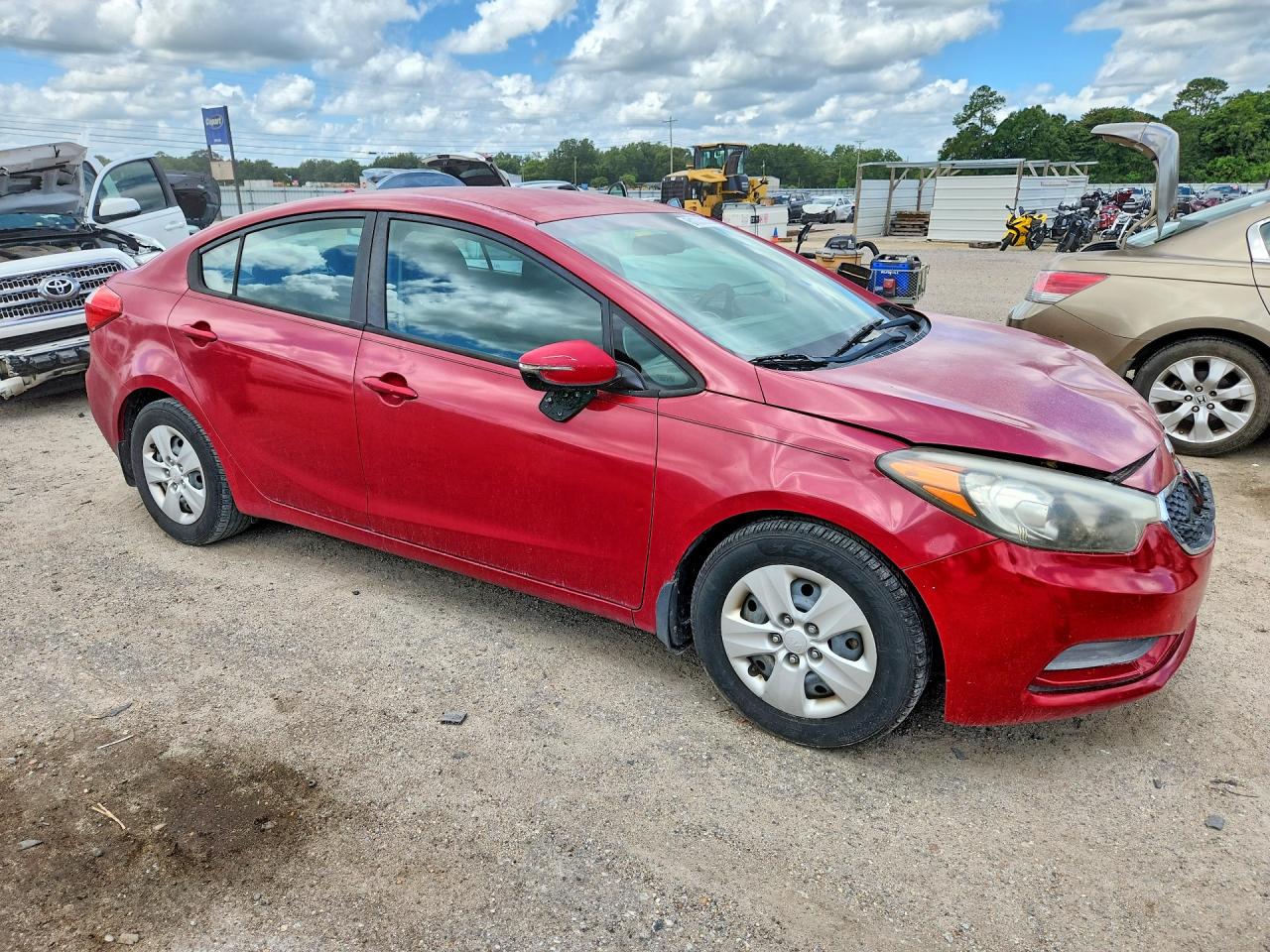 2015 Kia Forte Lx Red vin: KNAFX4A6XF5341673