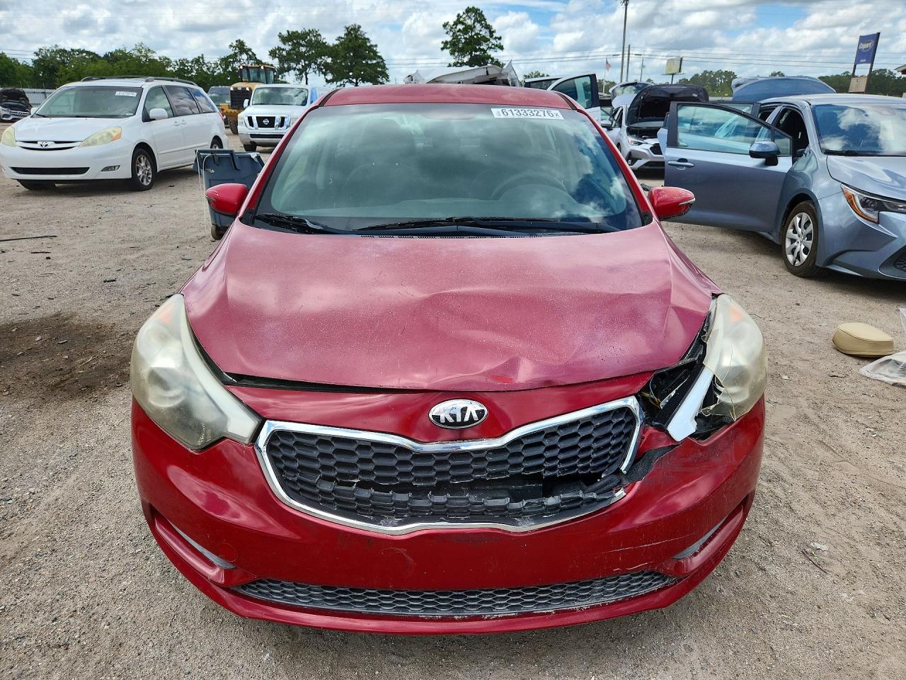 2015 Kia Forte Lx Red vin: KNAFX4A6XF5341673