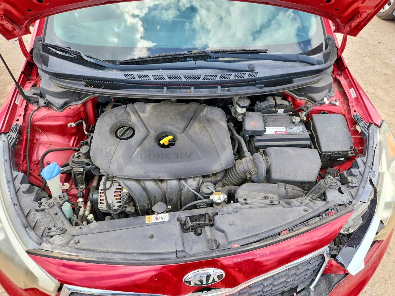 2015 Kia Forte Lx Red vin: KNAFX4A6XF5341673