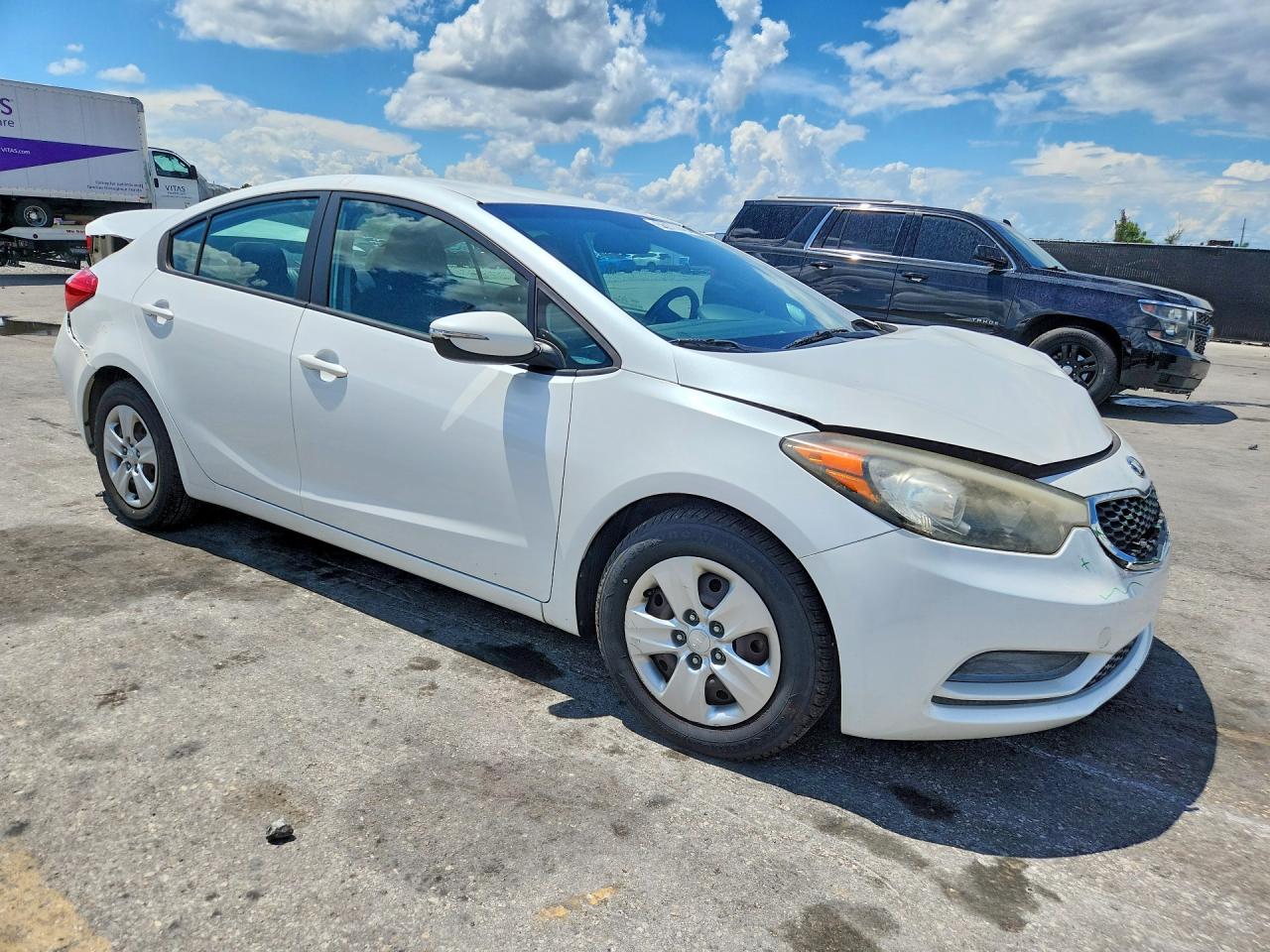 2015 Kia Forte Lx White vin: KNAFX4A6XF5371157