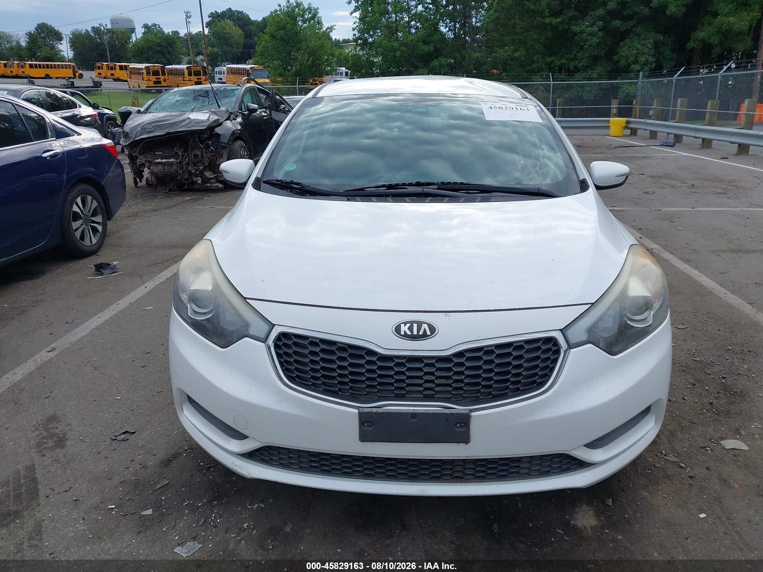 2015 Kia Forte Lx White vin: KNAFX4A6XF5384099