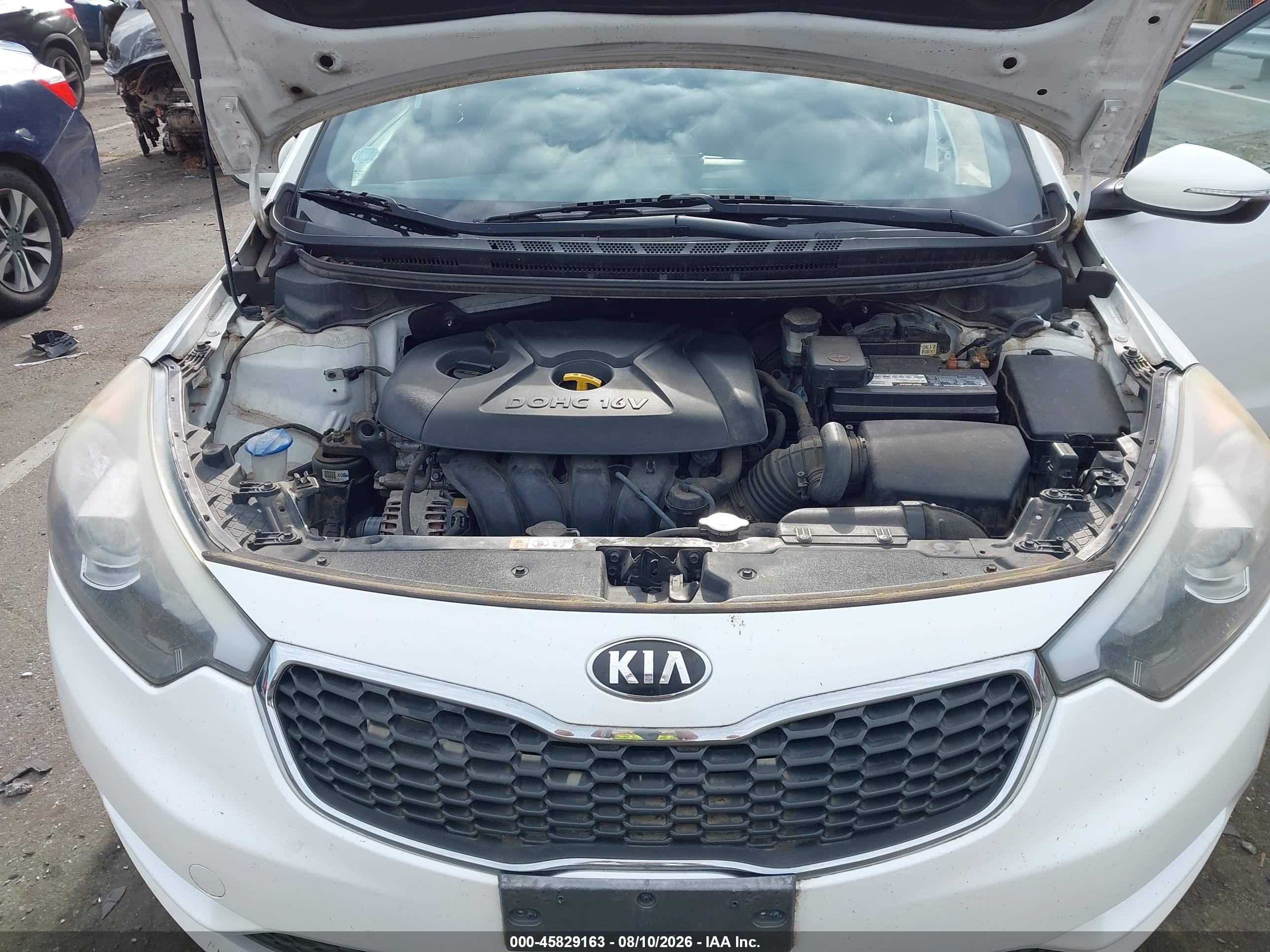 2015 Kia Forte Lx White vin: KNAFX4A6XF5384099