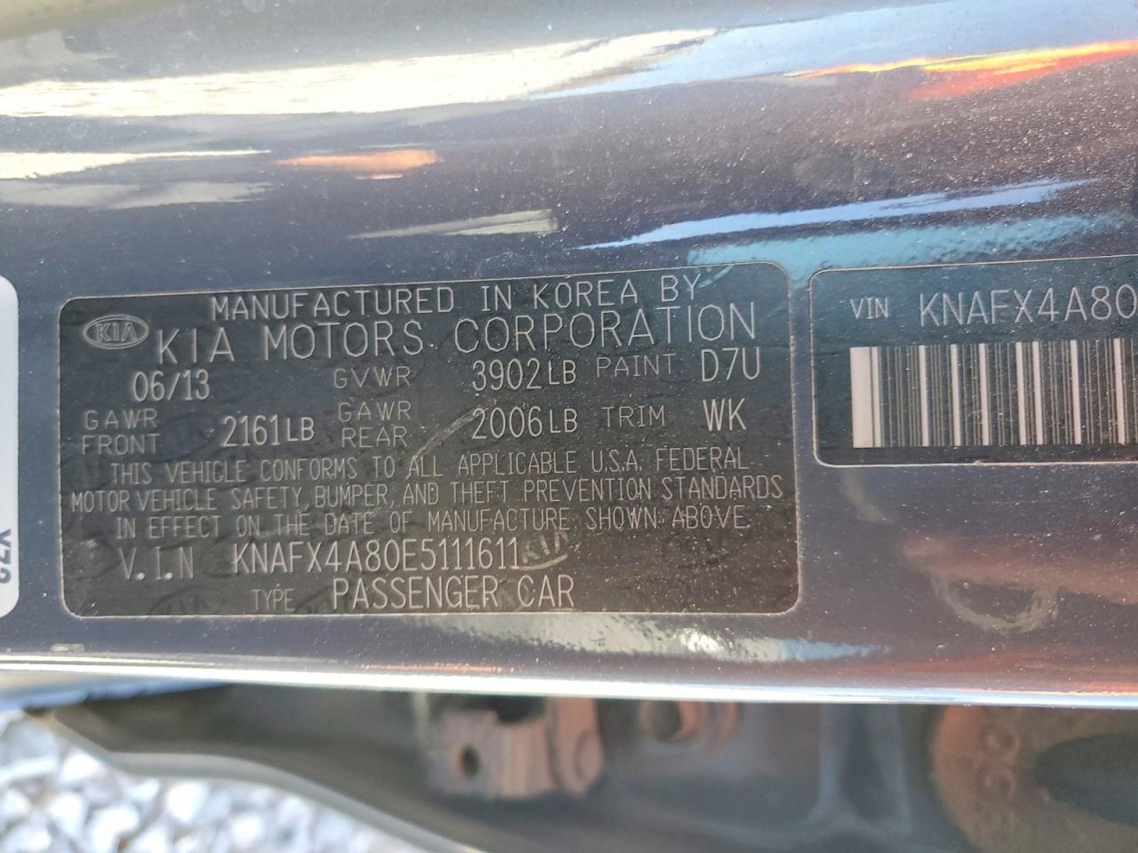 2014 Kia Forte Ex Gray vin: KNAFX4A80E5111611