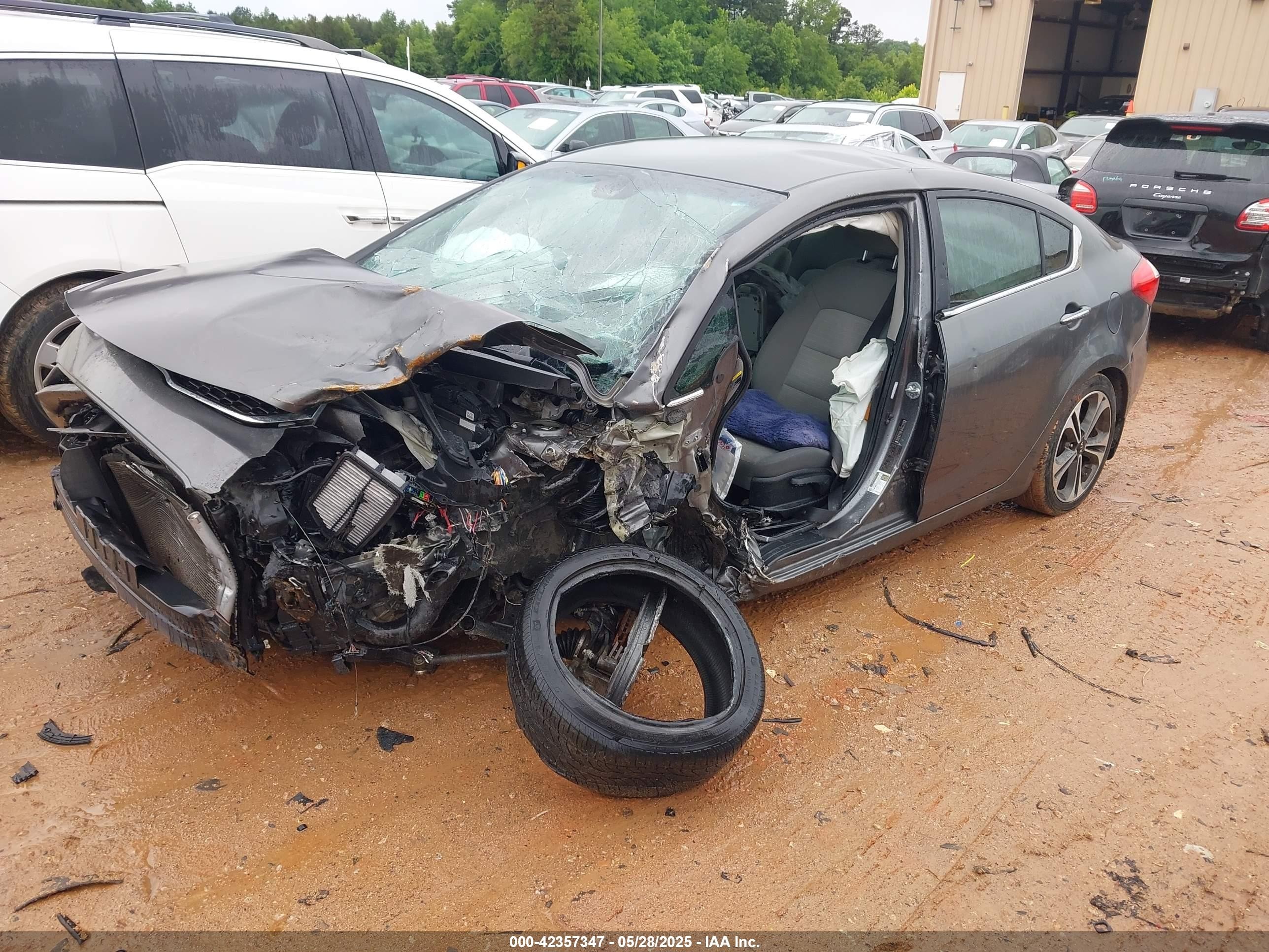 2014 Kia Forte Ex Серый vin: KNAFX4A80E5115335
