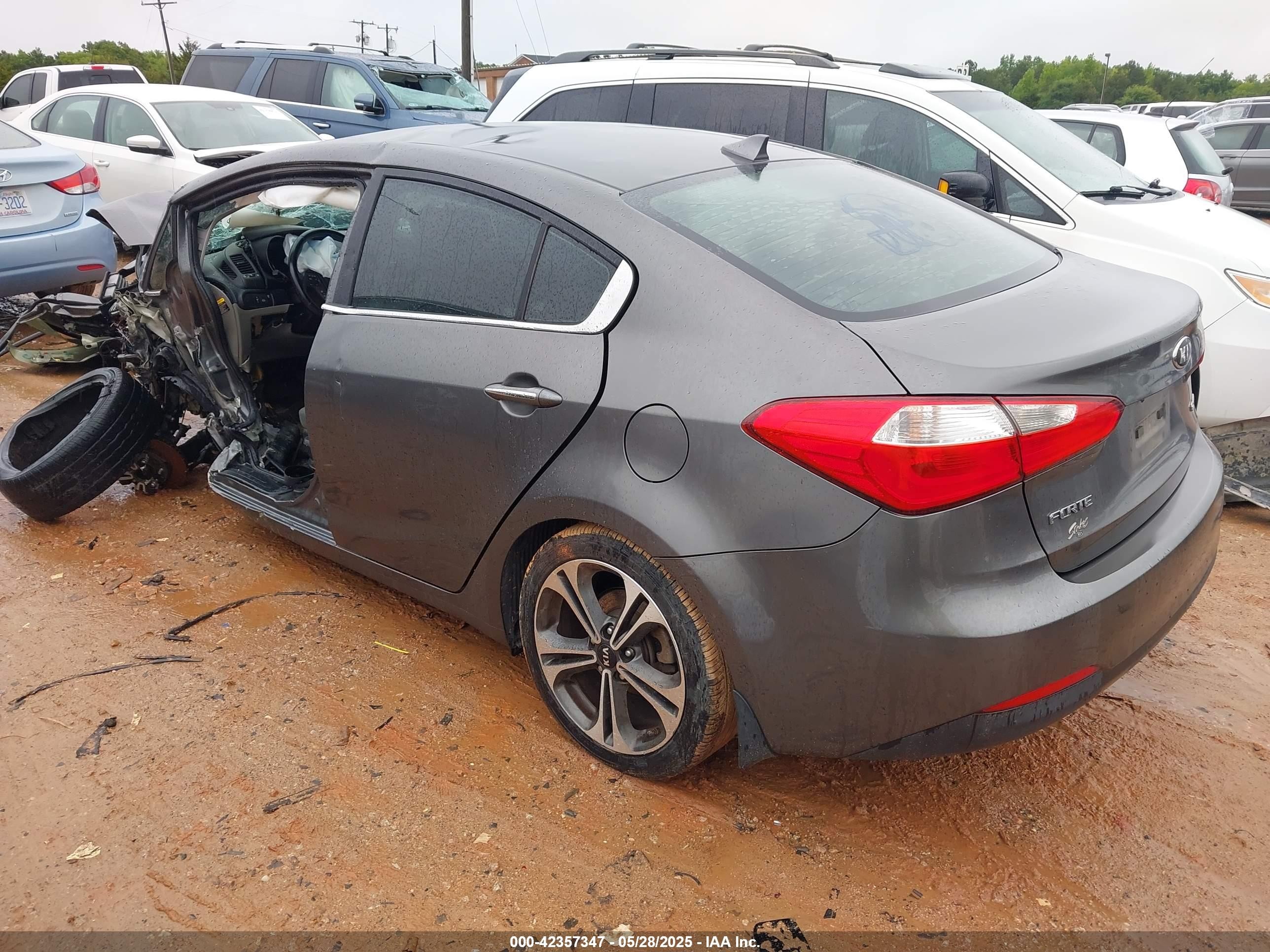 2014 Kia Forte Ex Серый vin: KNAFX4A80E5115335