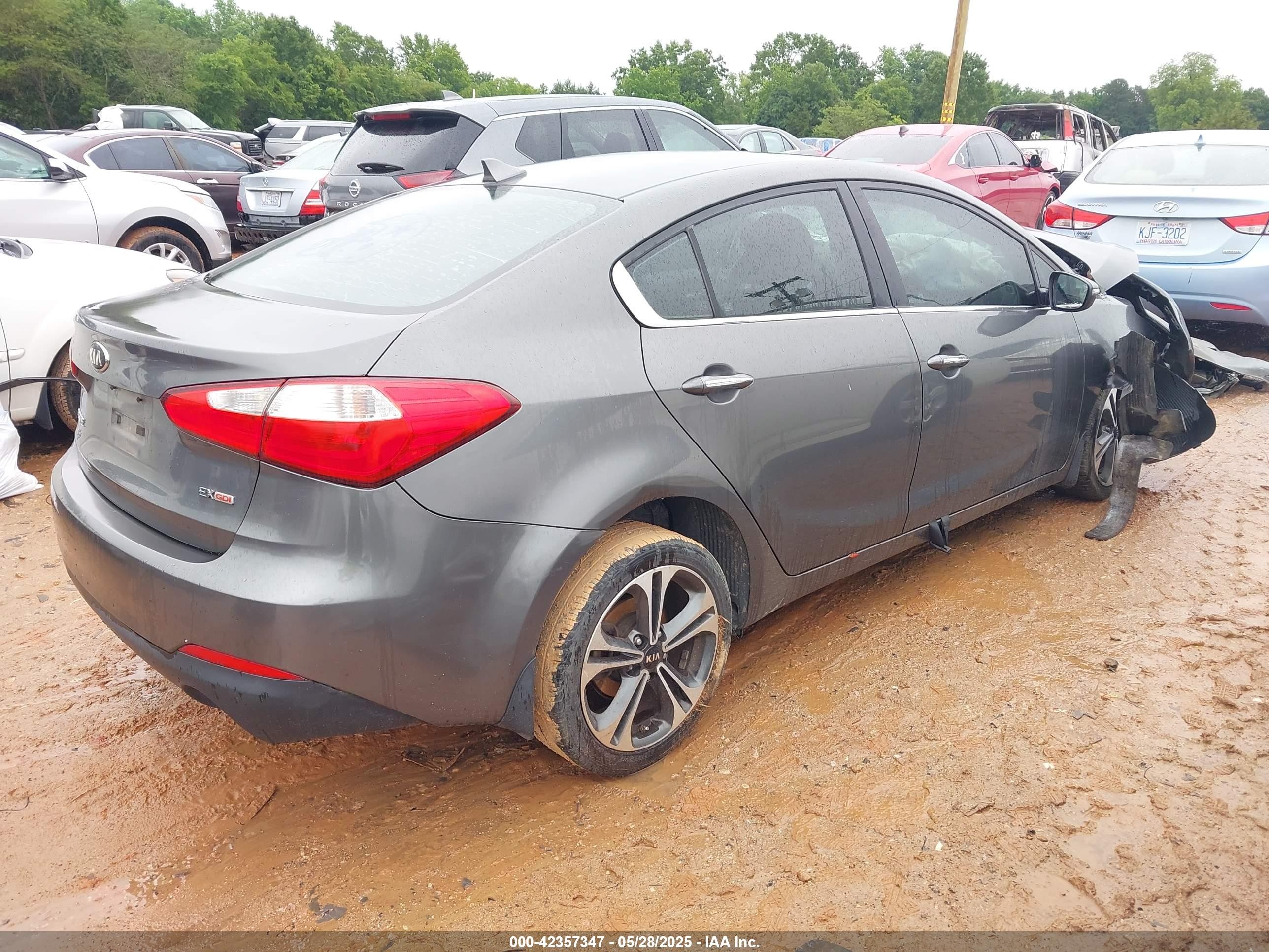 2014 Kia Forte Ex Серый vin: KNAFX4A80E5115335