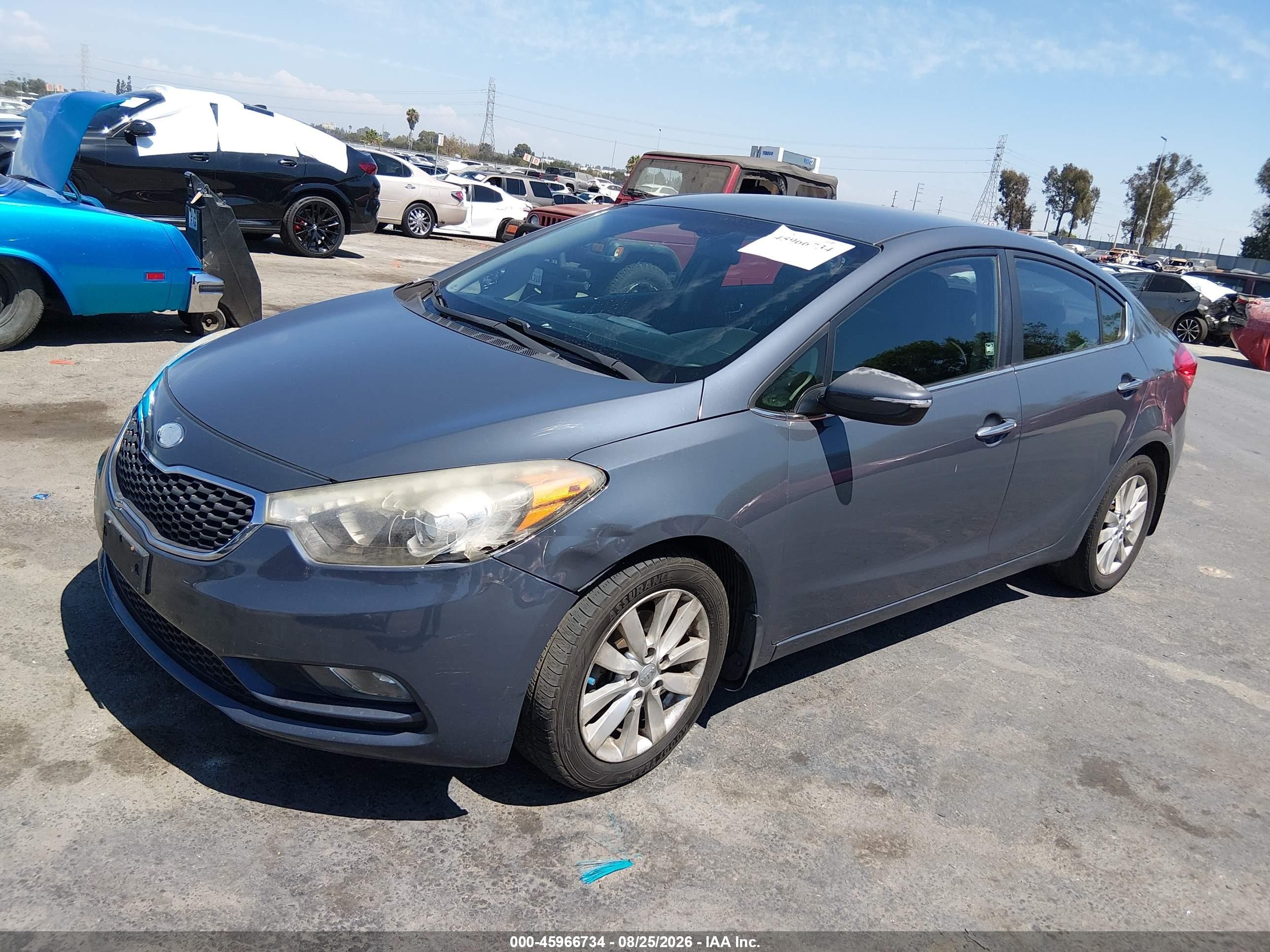 2014 Kia Forte Ex Серый vin: KNAFX4A80E5116307
