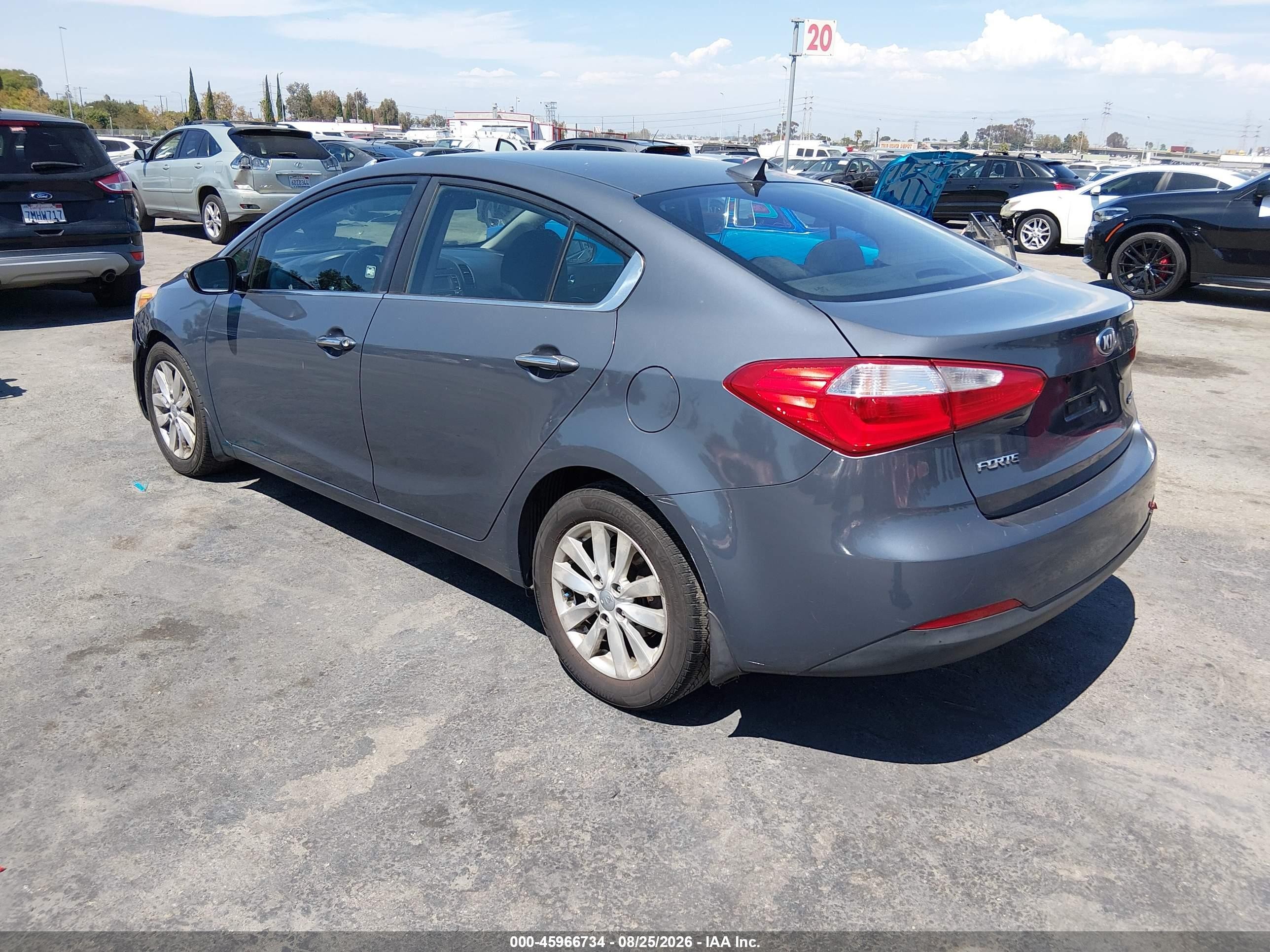 2014 Kia Forte Ex Серый vin: KNAFX4A80E5116307