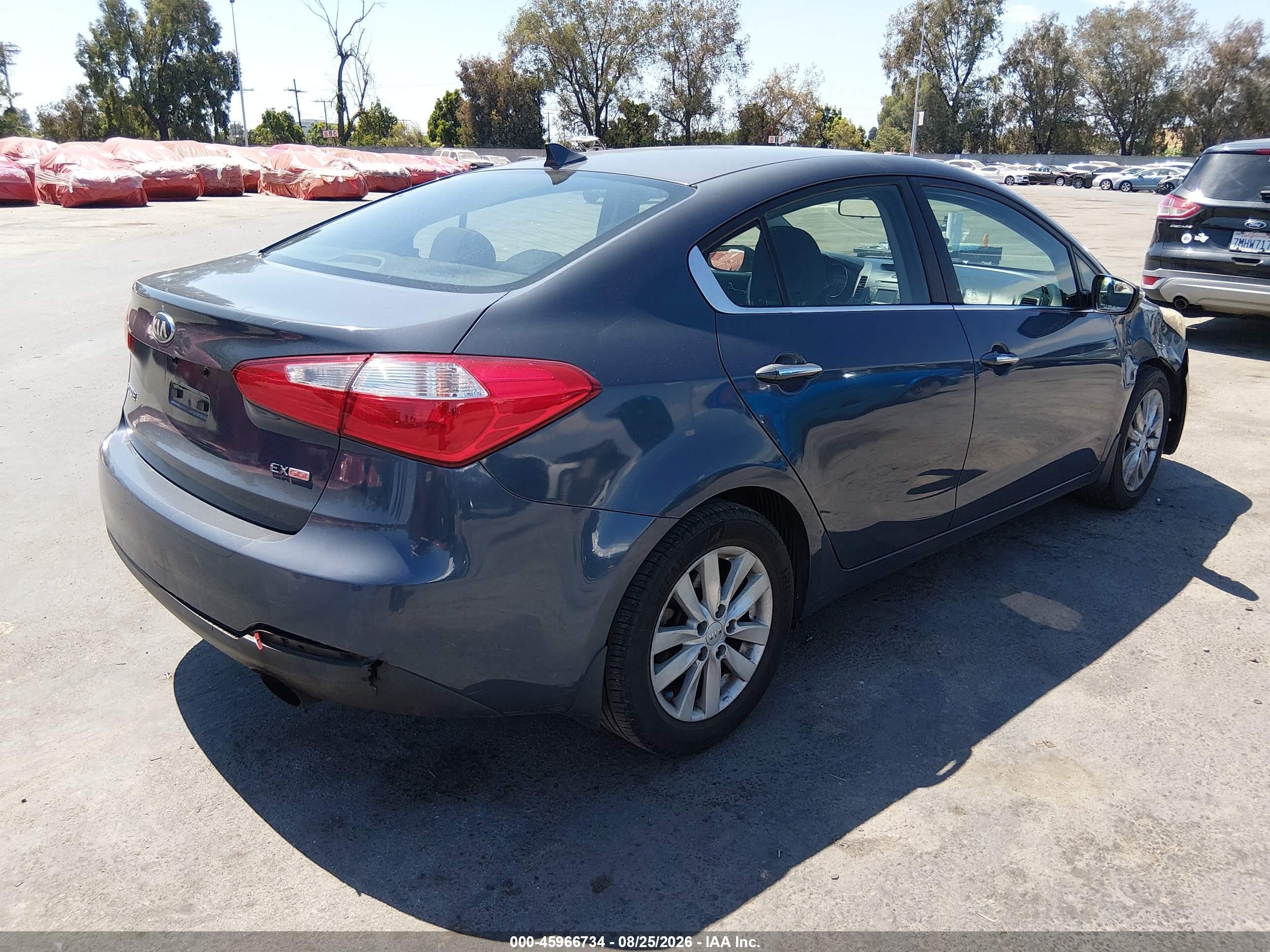 2014 Kia Forte Ex Серый vin: KNAFX4A80E5116307