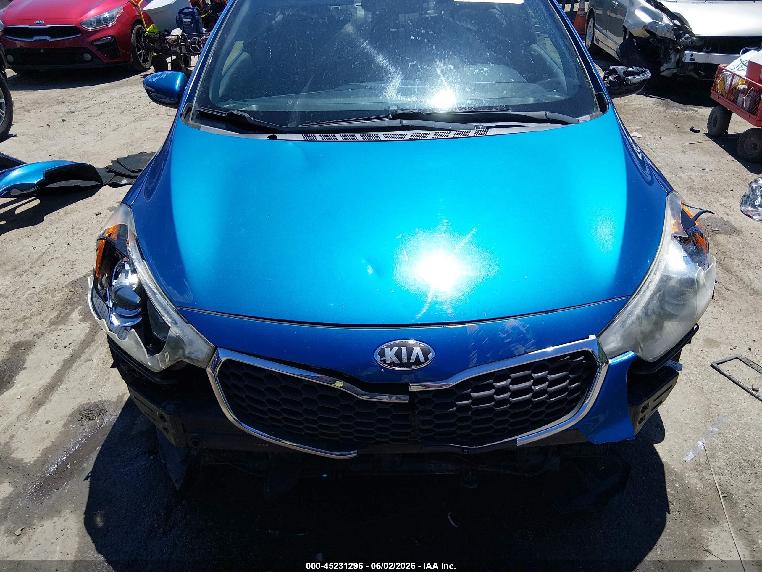 2014 Kia Forte Ex Blue vin: KNAFX4A80E5147668