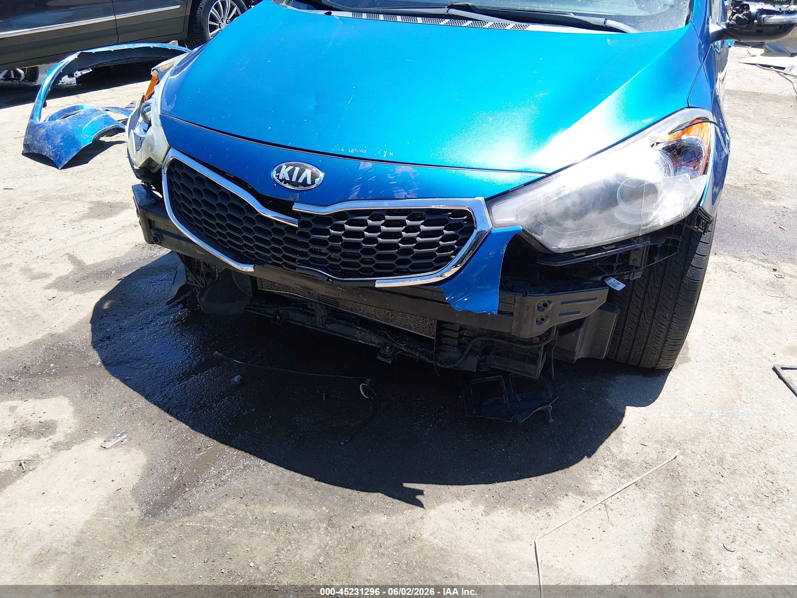2014 Kia Forte Ex Blue vin: KNAFX4A80E5147668