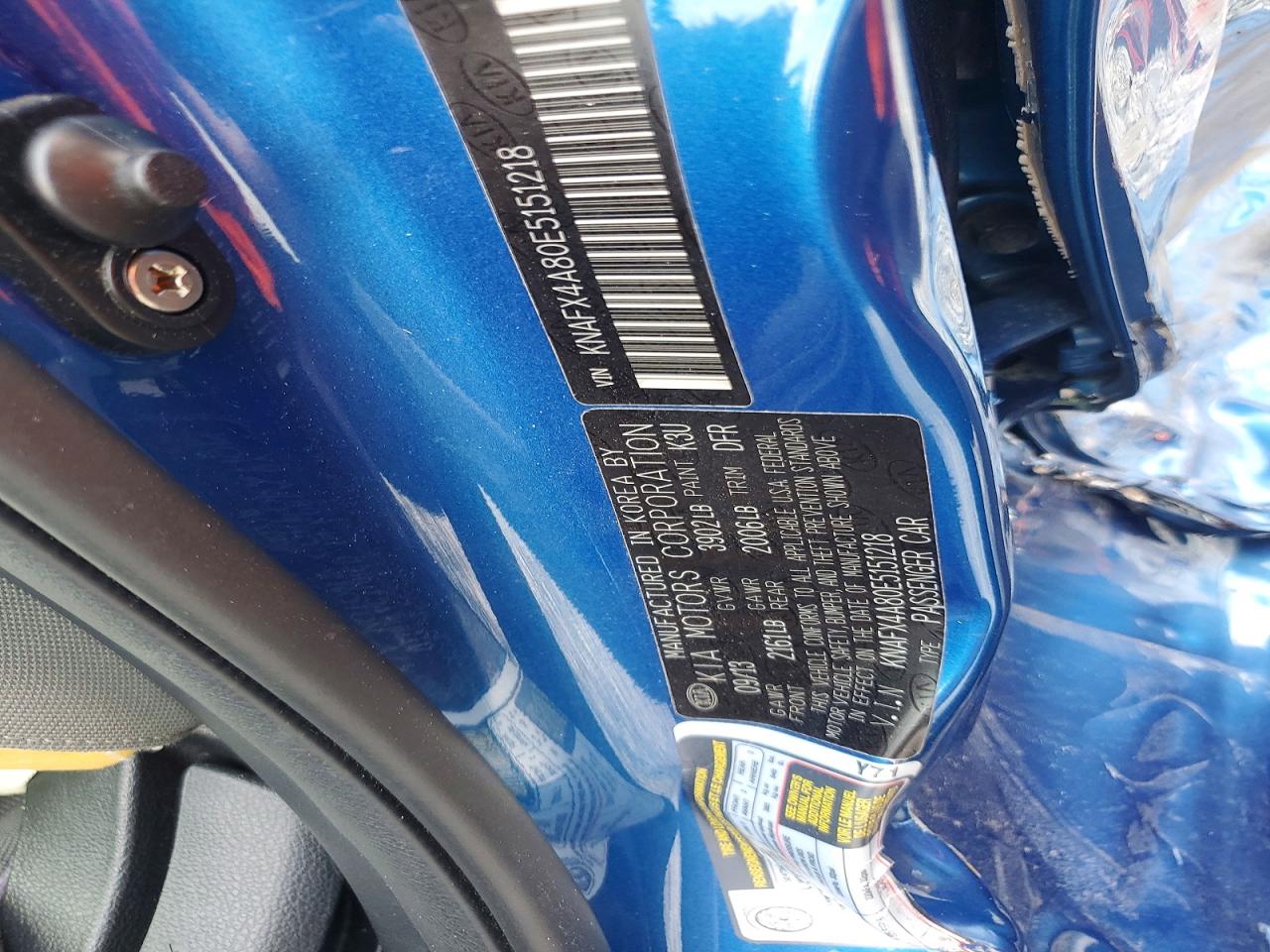 2014 Kia Forte Ex Blue vin: KNAFX4A80E5151218