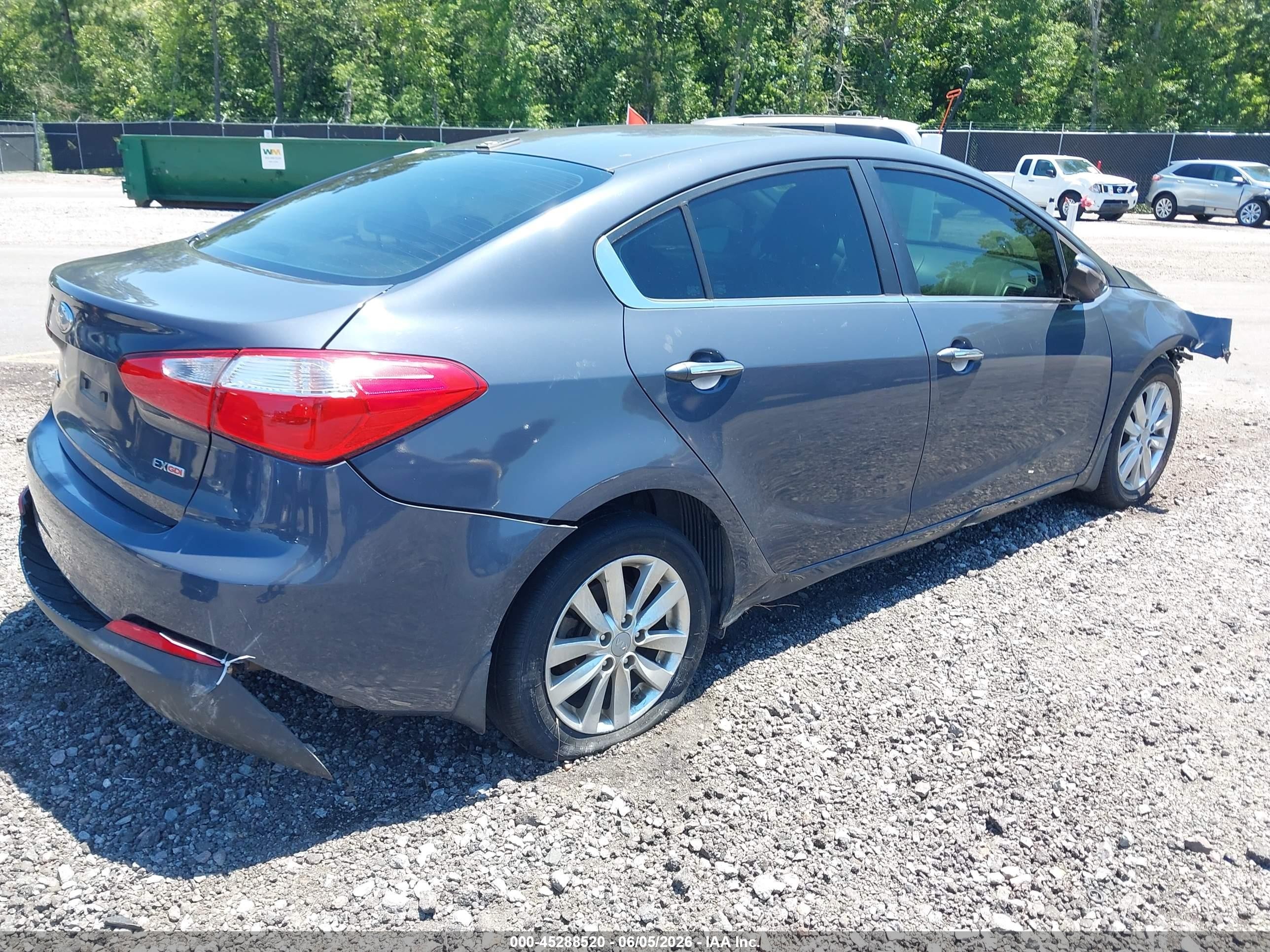 2015 Kia Forte Ex Gray vin: KNAFX4A80F5266127