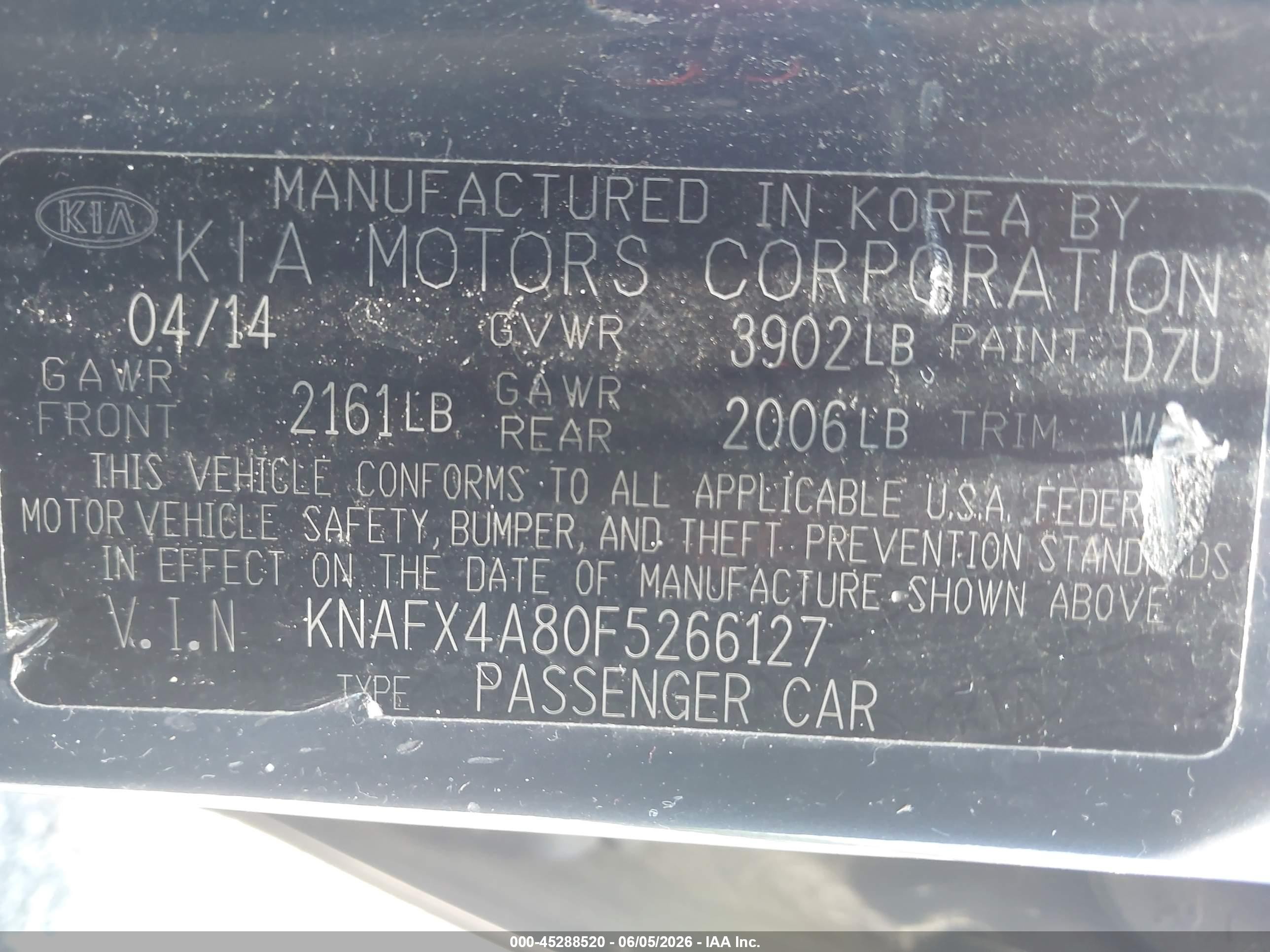 2015 Kia Forte Ex Gray vin: KNAFX4A80F5266127