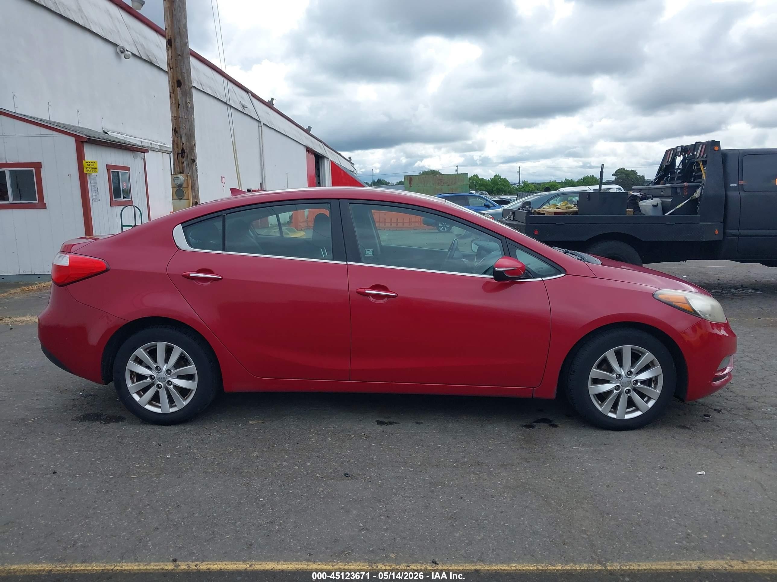 2014 Kia Forte Ex Red vin: KNAFX4A81E5053475