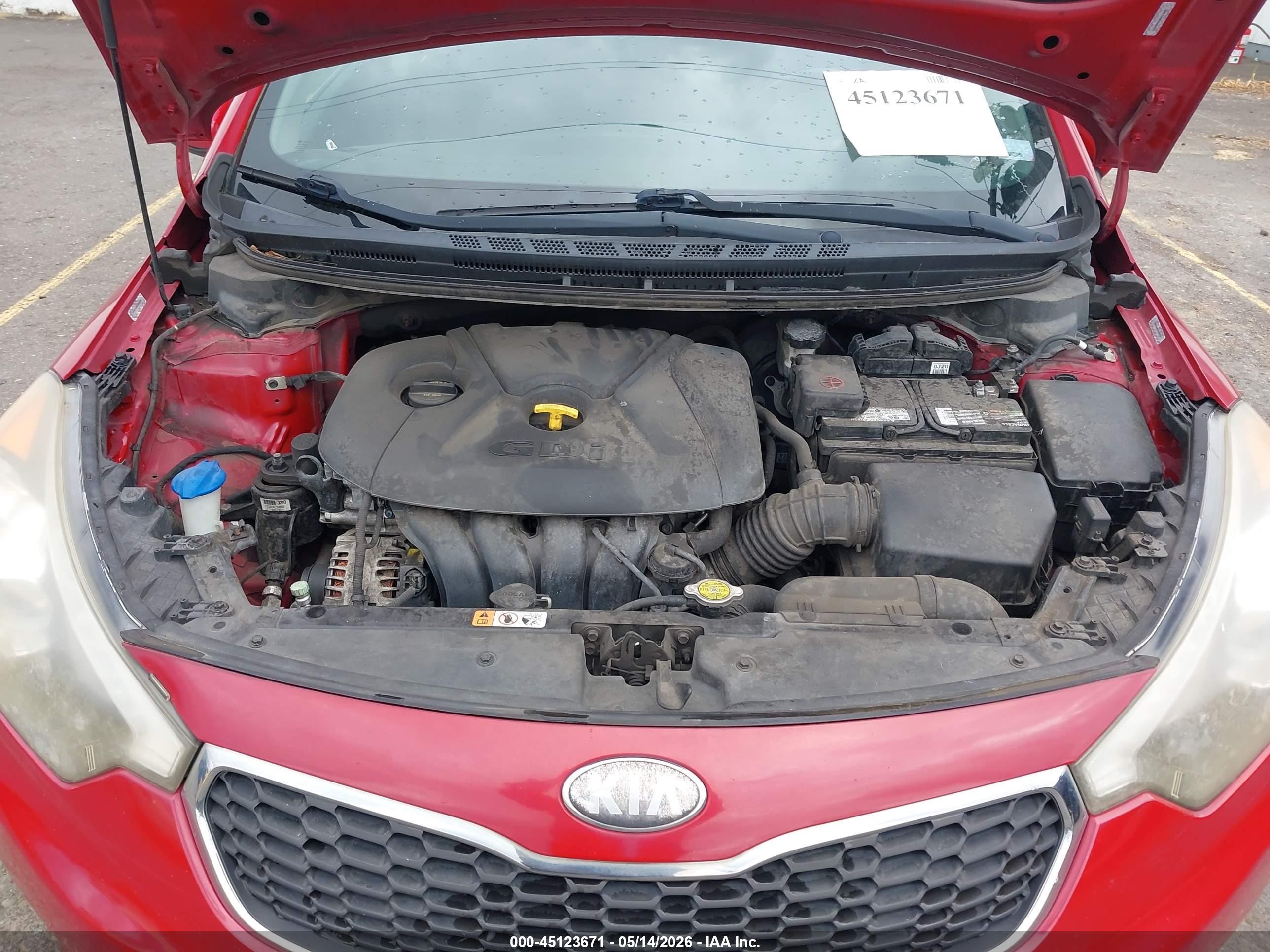 2014 Kia Forte Ex Red vin: KNAFX4A81E5053475