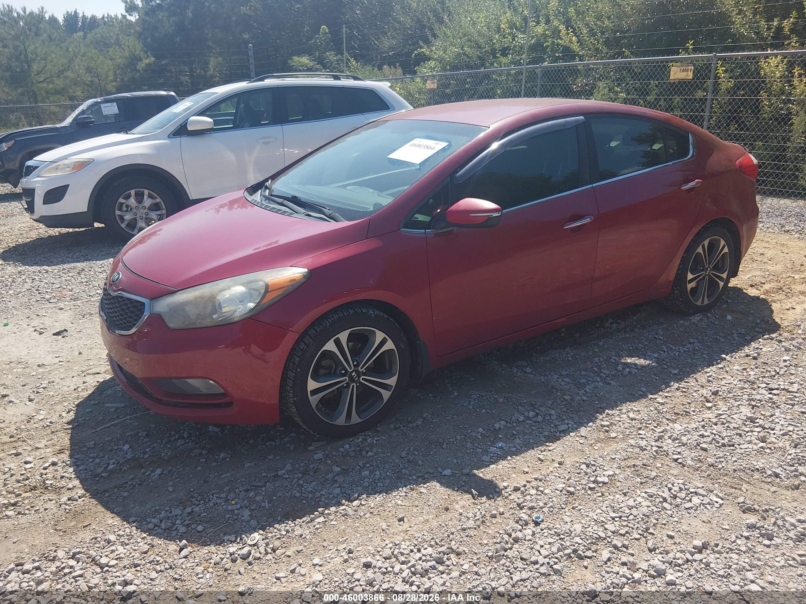 2014 Kia Forte Ex Red vin: KNAFX4A81E5102402