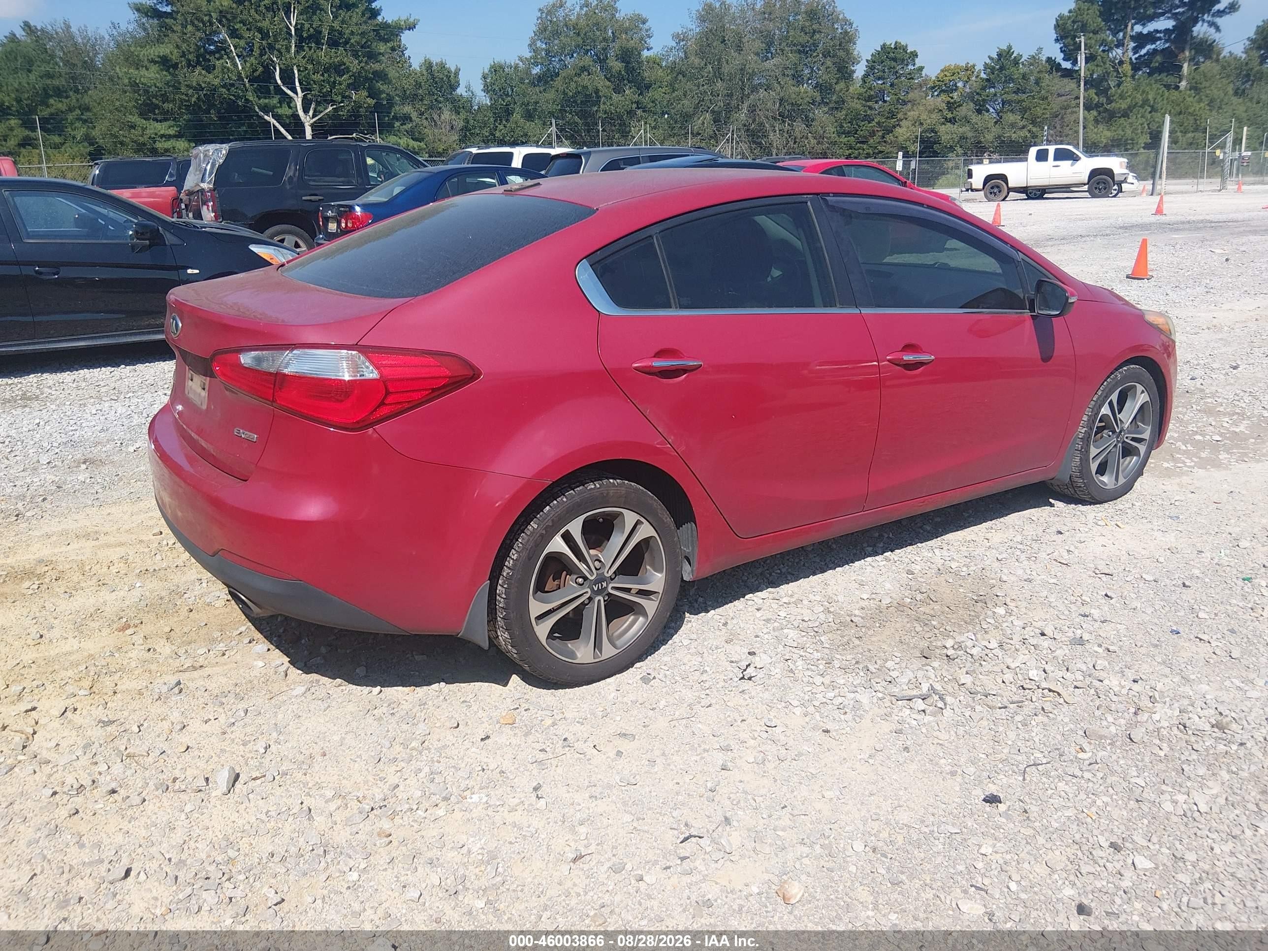 2014 Kia Forte Ex Red vin: KNAFX4A81E5102402