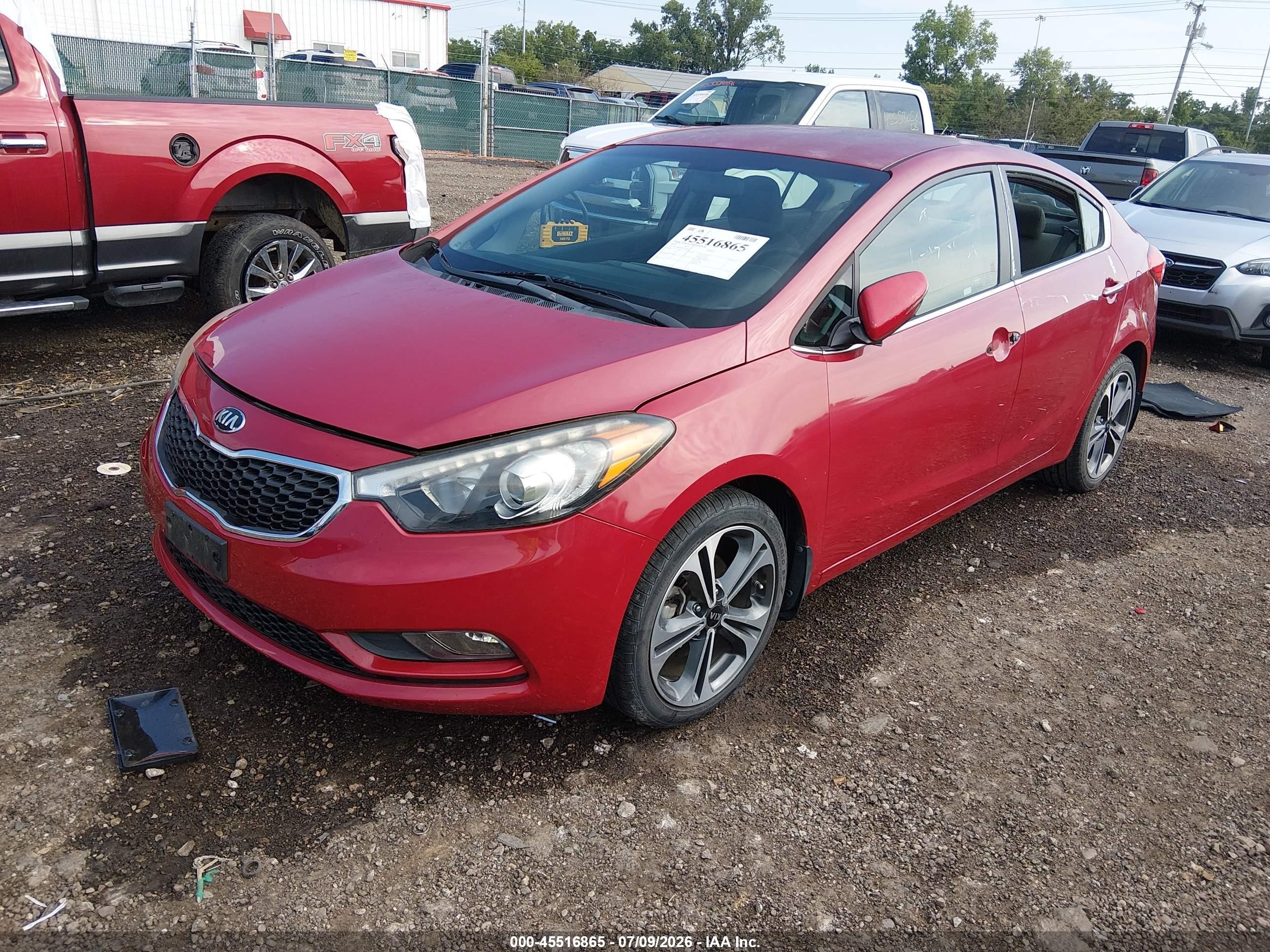 2014 Kia Forte Ex Maroon vin: KNAFX4A81E5165659