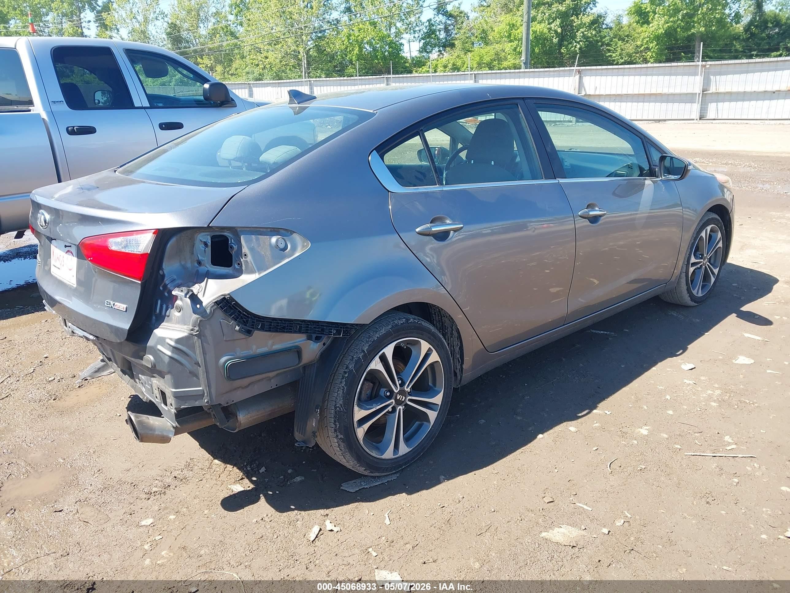 2014 Kia Forte Ex Серый vin: KNAFX4A81E5165810