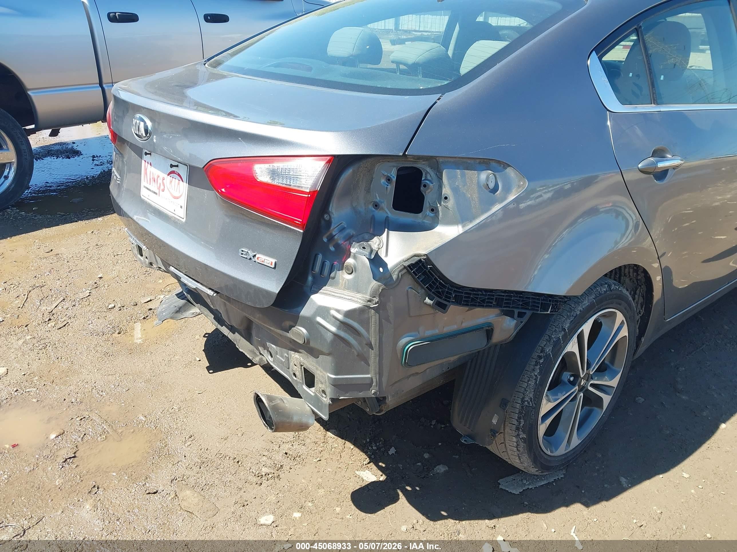 2014 Kia Forte Ex Серый vin: KNAFX4A81E5165810