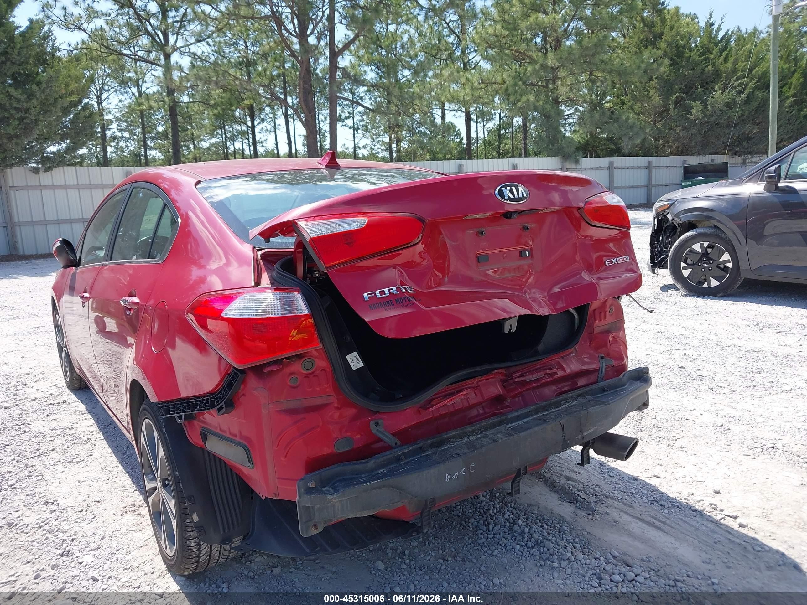 2014 Kia Forte Ex Red vin: KNAFX4A81E5232020