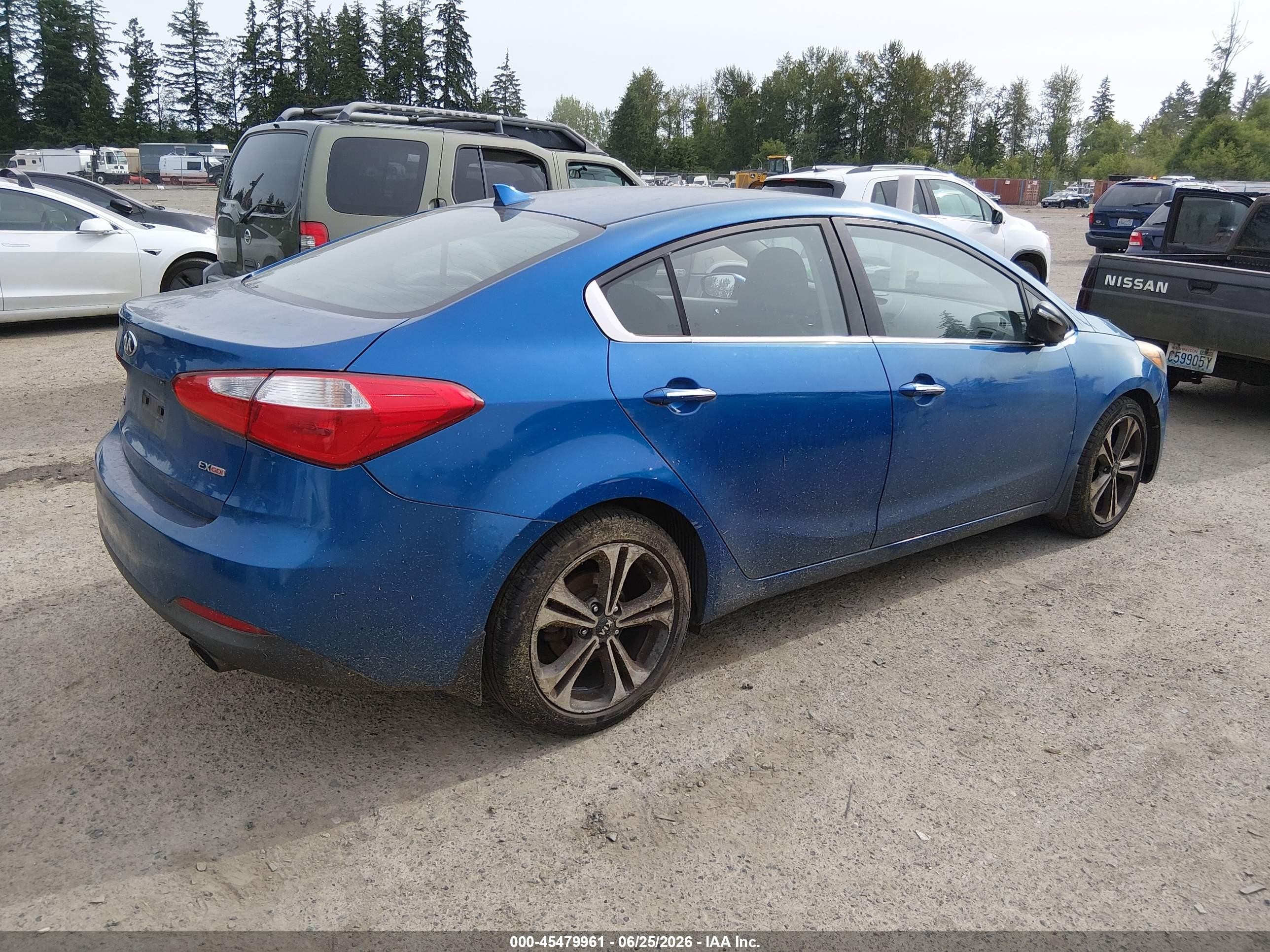 2015 Kia Forte Ex Blue vin: KNAFX4A81F5280490