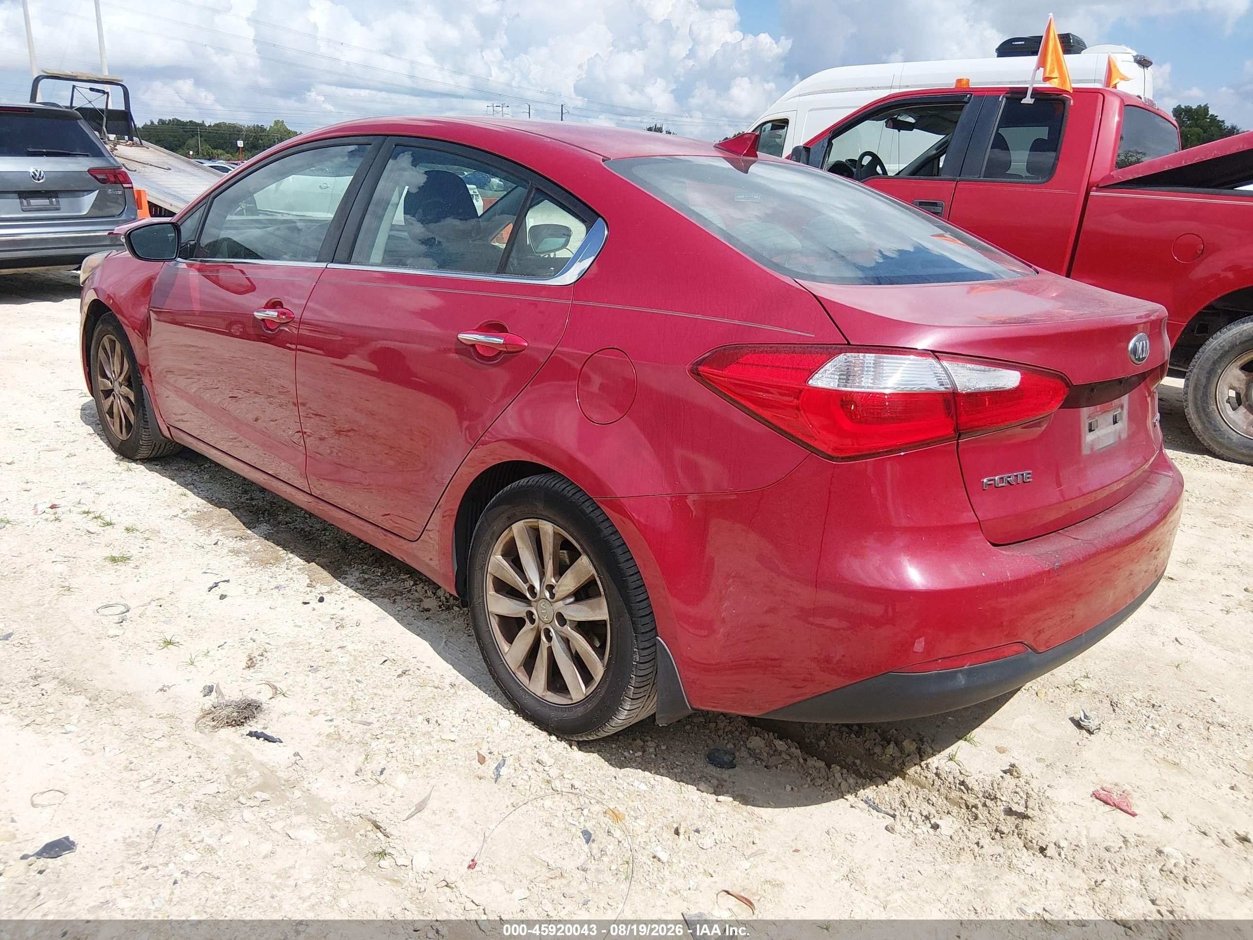 2014 Kia Forte Ex Red vin: KNAFX4A82E5050200