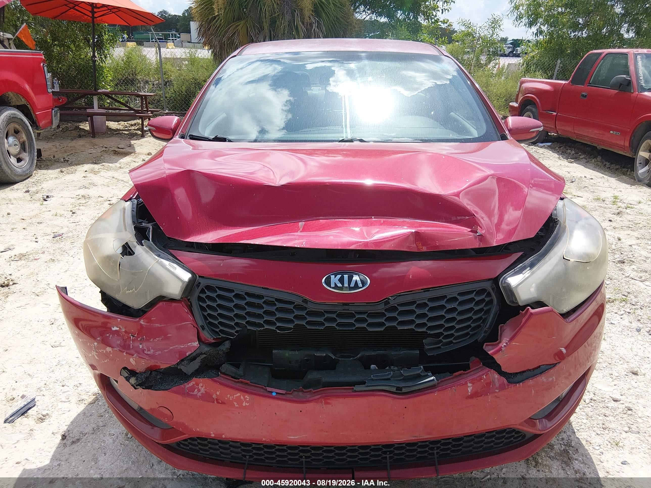 2014 Kia Forte Ex Red vin: KNAFX4A82E5050200