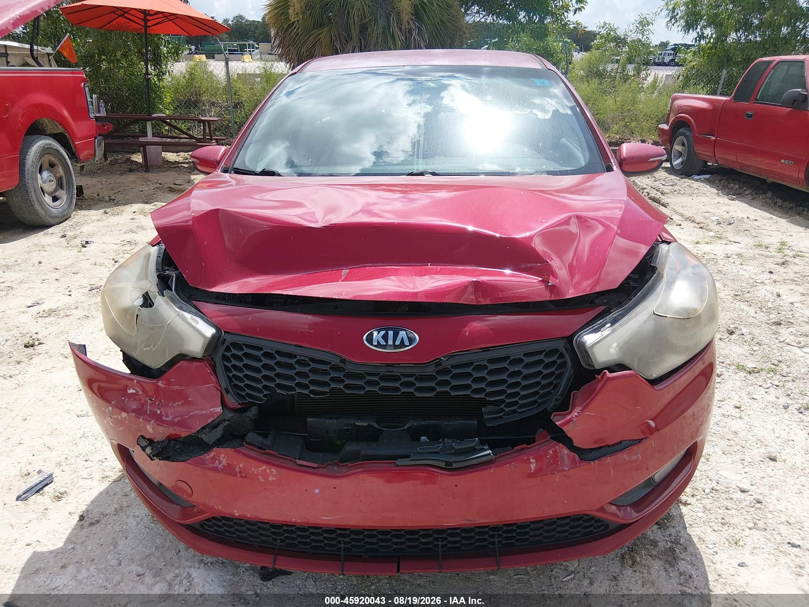 2014 Kia Forte Ex Red vin: KNAFX4A82E5050200