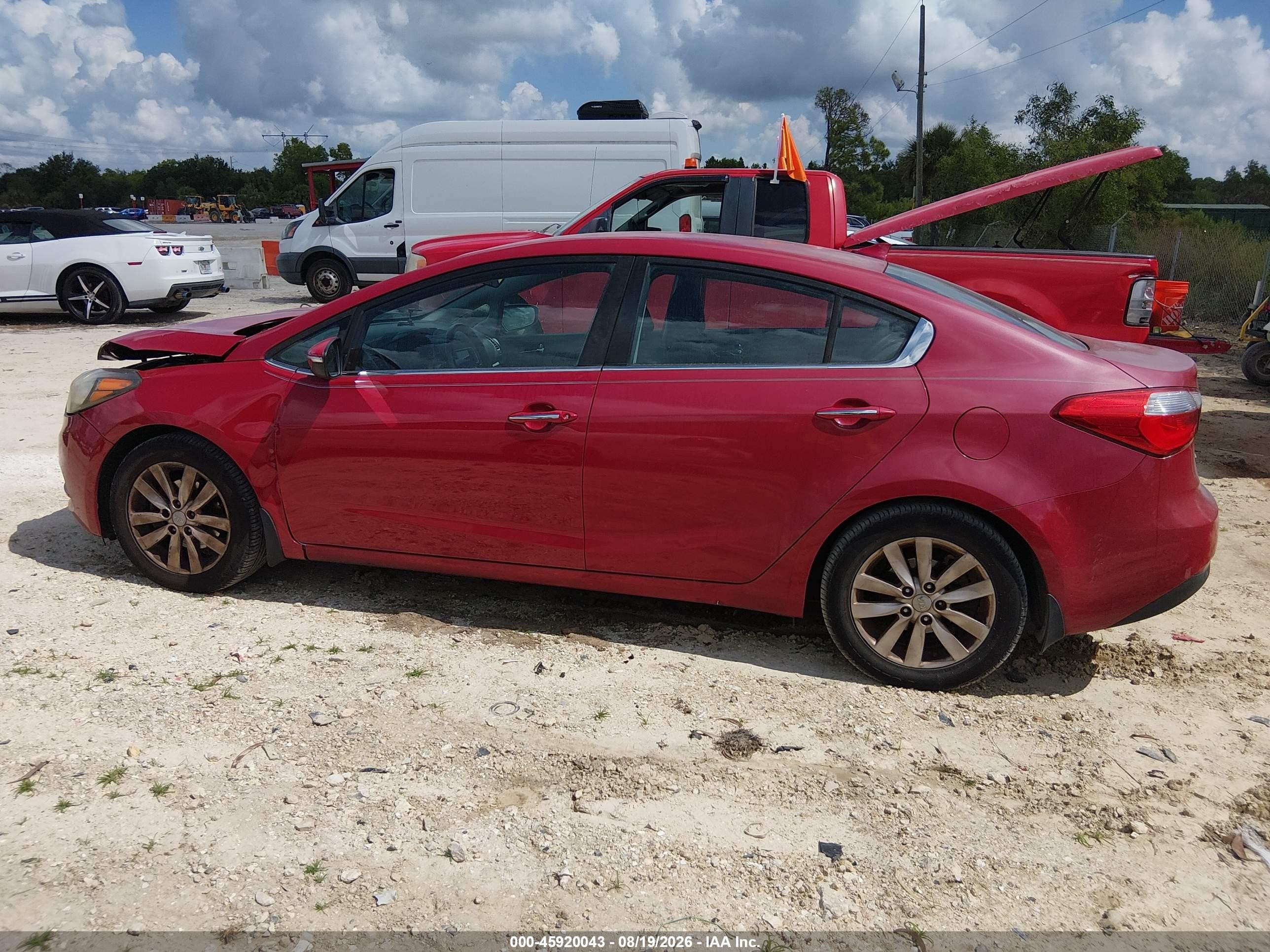 2014 Kia Forte Ex Red vin: KNAFX4A82E5050200