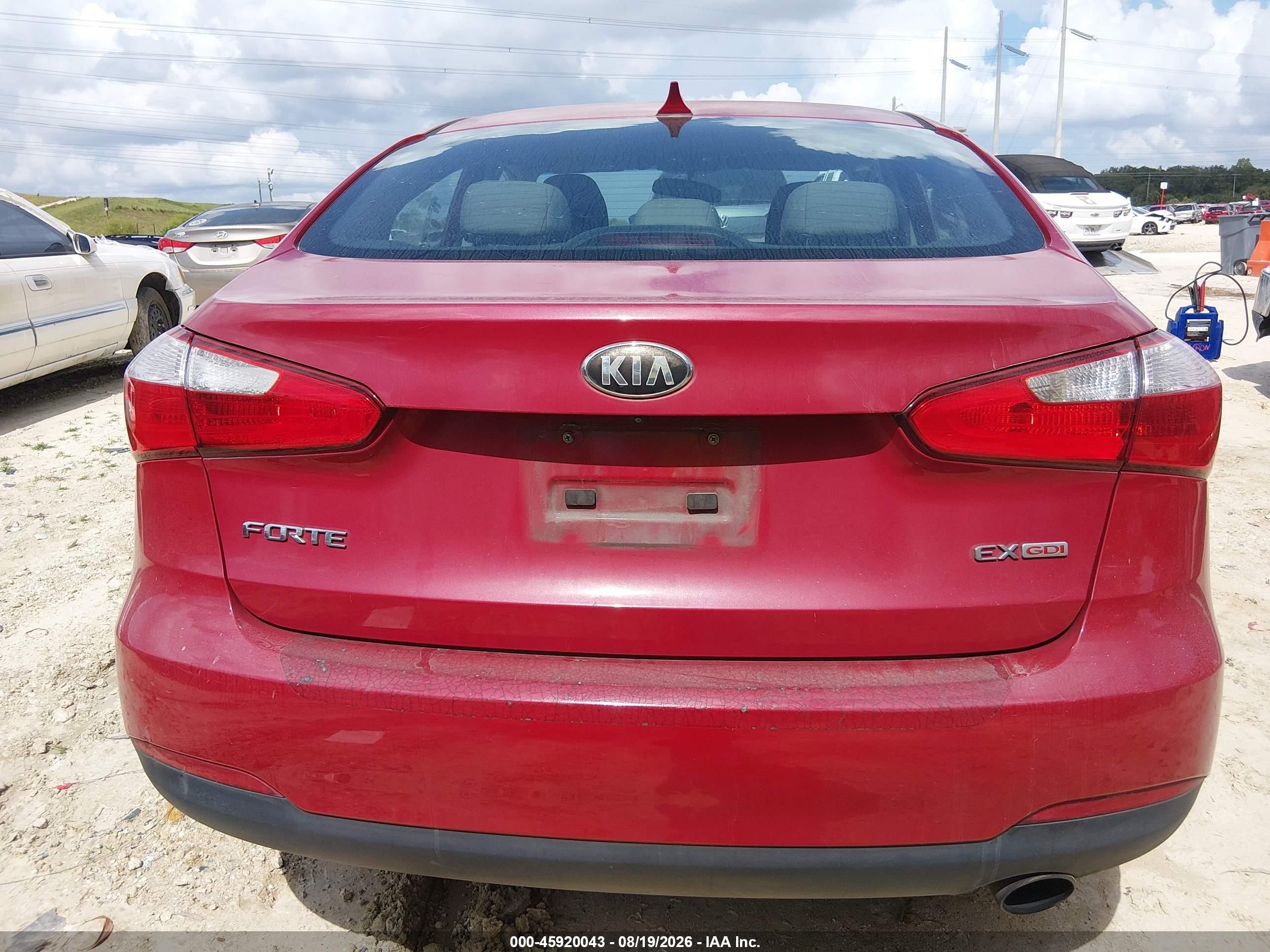 2014 Kia Forte Ex Red vin: KNAFX4A82E5050200