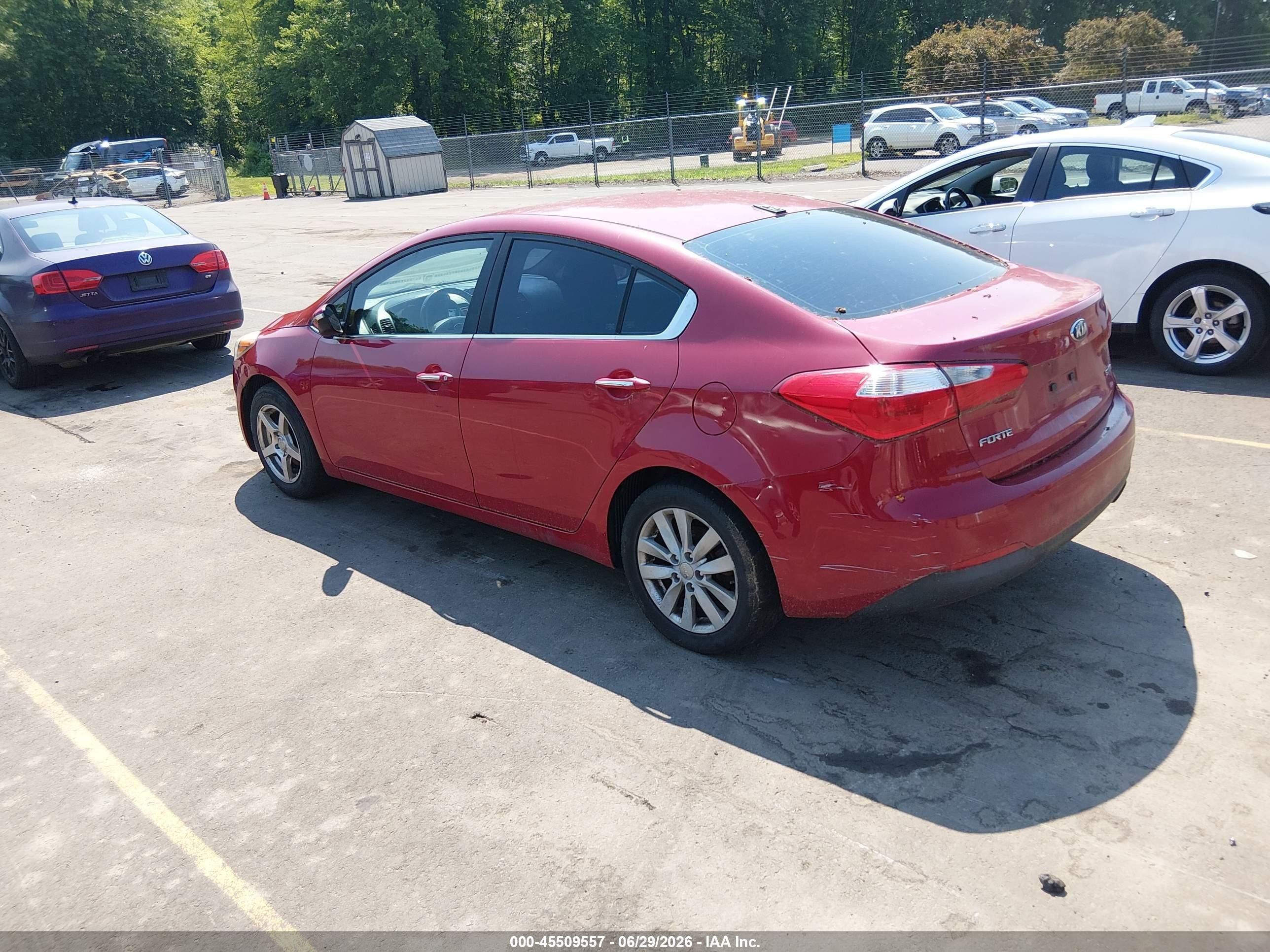2014 Kia Forte Ex Red vin: KNAFX4A82E5055543