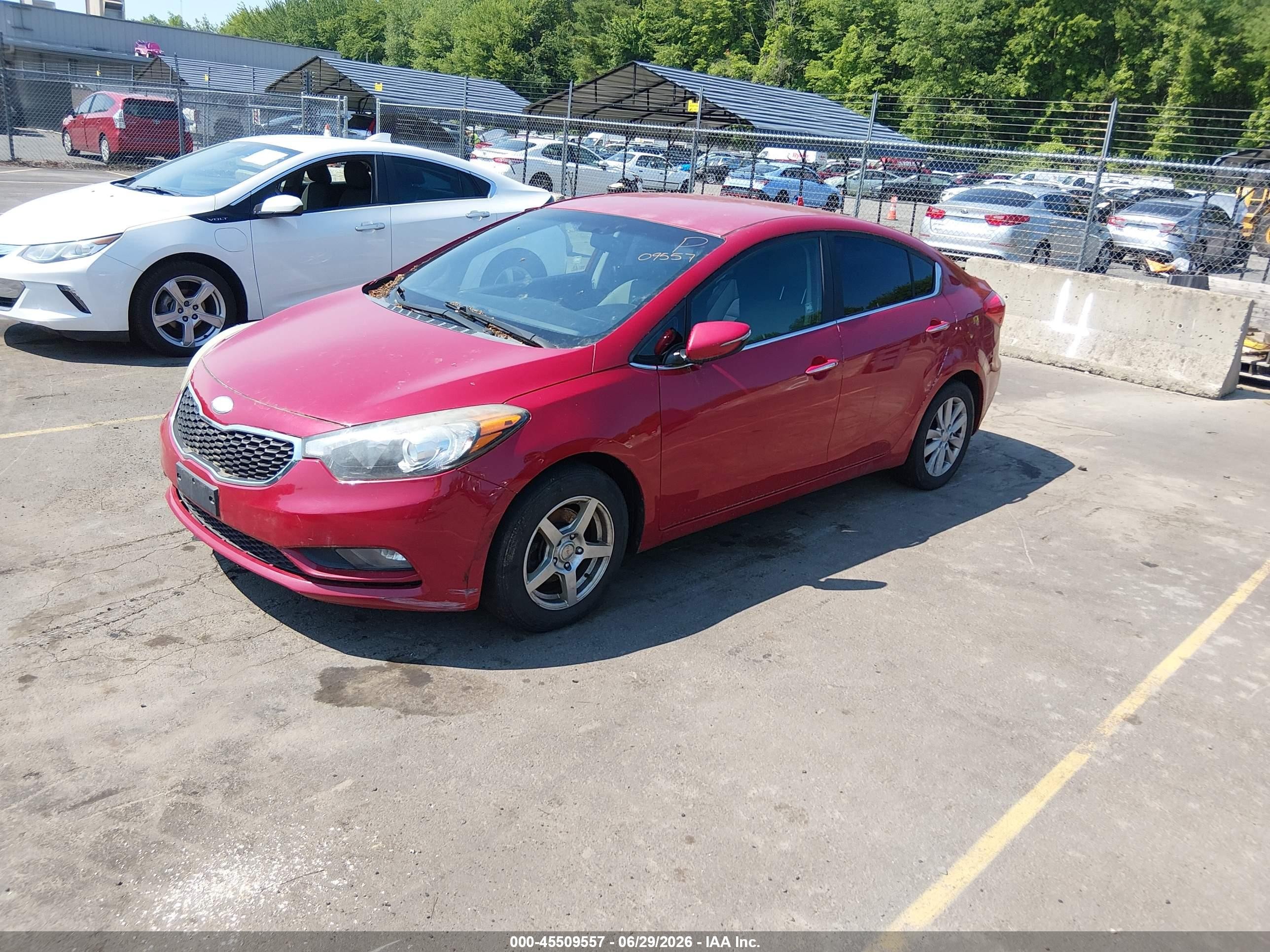 2014 Kia Forte Ex Red vin: KNAFX4A82E5055543
