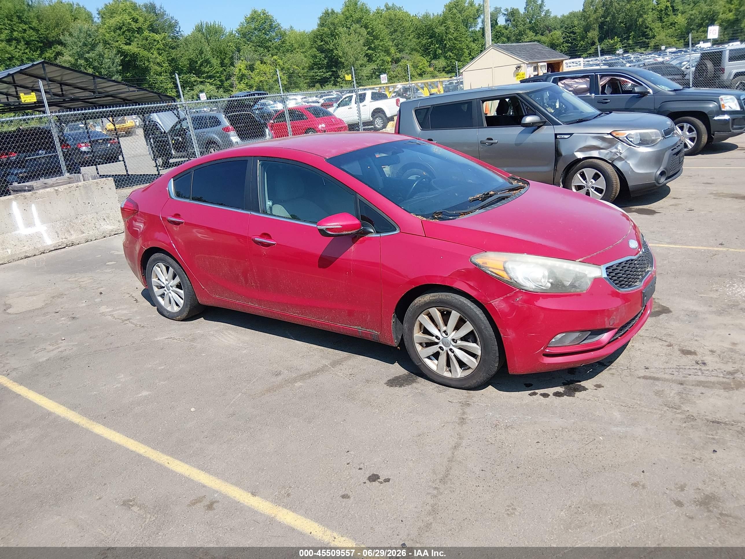 2014 Kia Forte Ex Красный vin: KNAFX4A82E5055543